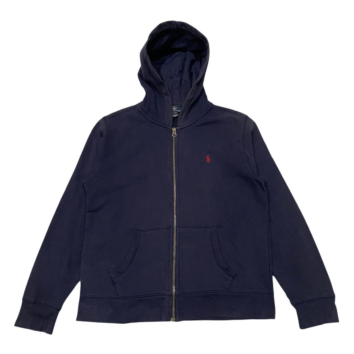 Polo Ralph Lauren Vintage Polo Ralph Lauren Zip Up Hoodie Navy Blue Boys Size US S / EU 44-46 / 1 - 1 Thumbnail