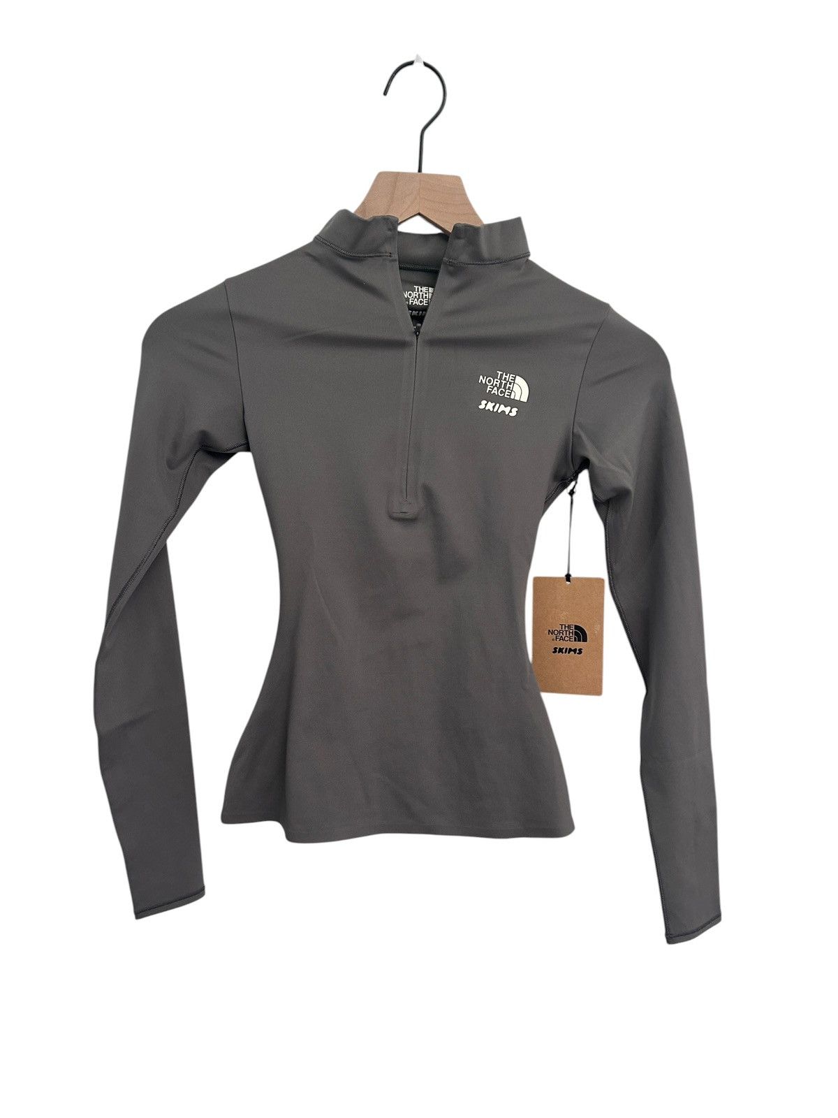 The North Face The North Face X Skims Refina Long Sleeve Top Gunmetal New Size XXS / US 00 / IT 34 - 1 Thumbnail