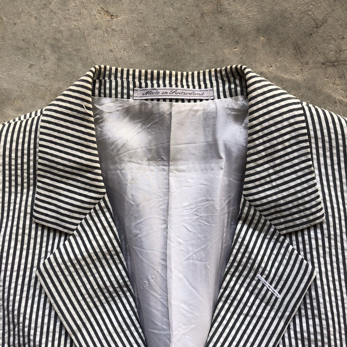 Gucci GUCCI Black White Stripe Blazer Coat Size 40R - 10 Thumbnail