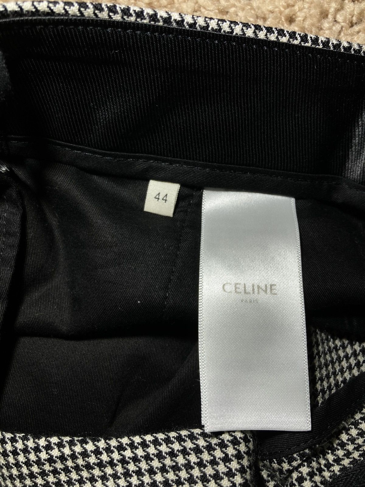Celine × Hedi Slimane SS23 Celine Houndstooth Cropped Pants 44 2023 Check Skate 46 Size US 28 / EU 44 - 6 Thumbnail