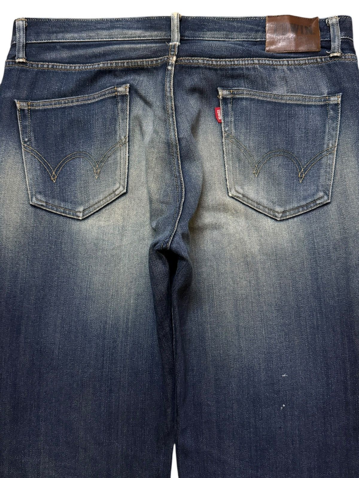 Vintage Y2K Japan Edwin 503 Blue Faded Wash Distressed Jeans
