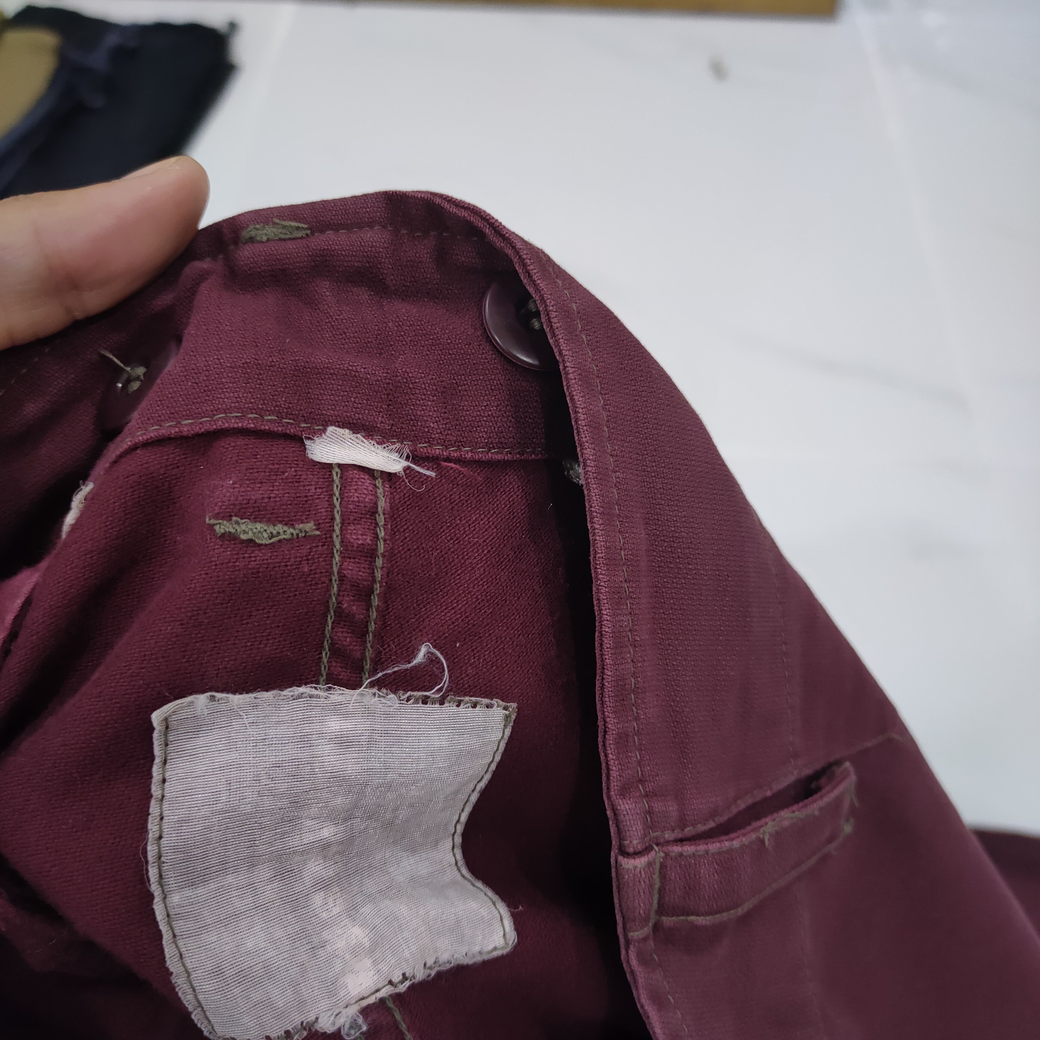 Japanese Brand VINTAGE BUTTON FLY MAROON BAGGY CARGO PANTS Size US 30 / EU 46 - 13 Thumbnail