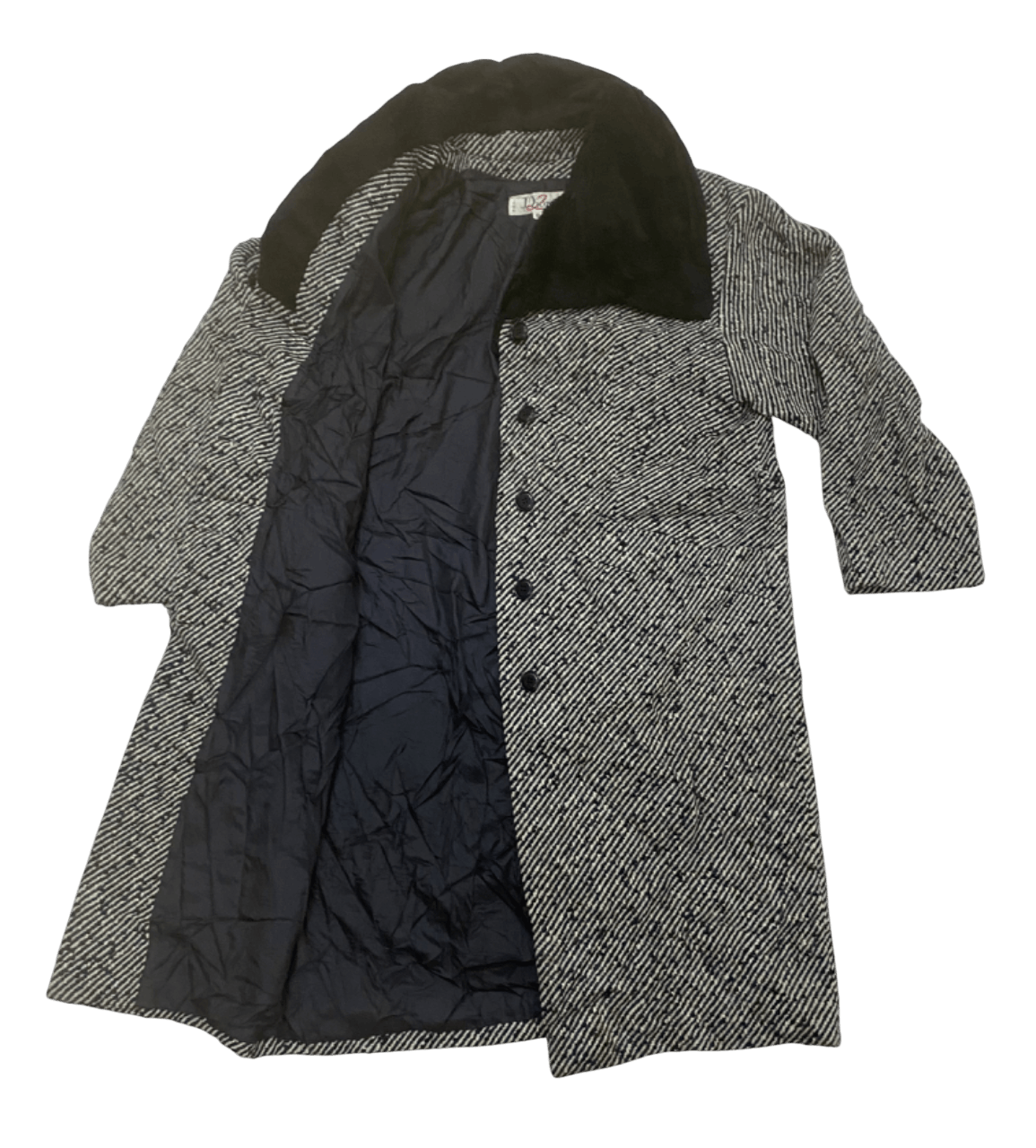 Dior × Hedi Slimane AW07 DIOR WOOL HERRINGBONE TWEED COAT FUR COLLAR Size M / US 6-8 / IT 42-44 - 6 Thumbnail