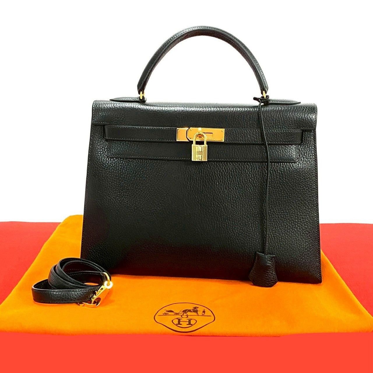 Hermes Hermes Shoulder Bag Black Leather Size ONE SIZE - 1 Thumbnail