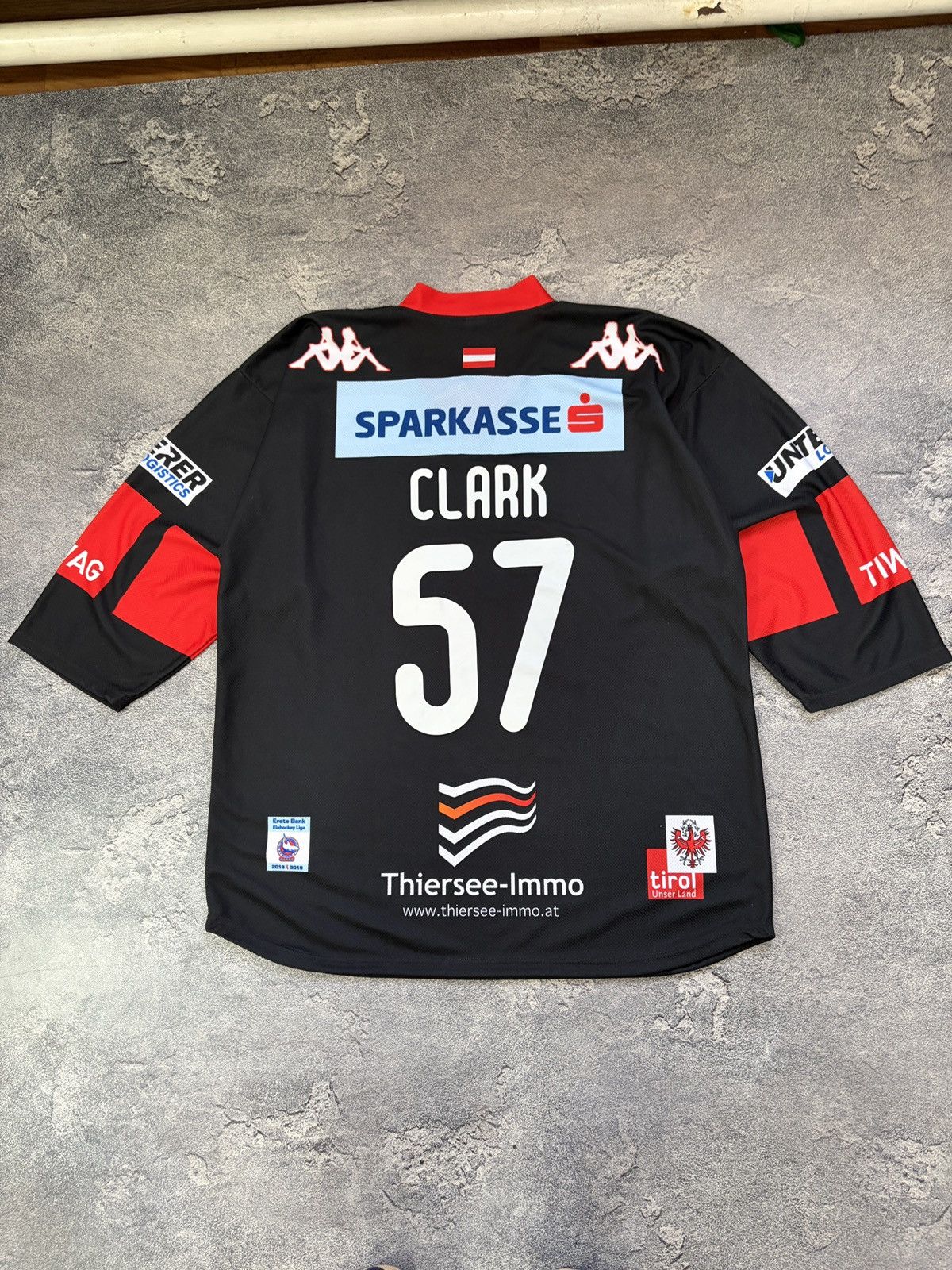 Kappa Team Signed HC Innsbruck Kappa Hockey Jersey #57 Clark XL Size US XL / EU 56 / 4 - 2 Thumbnail