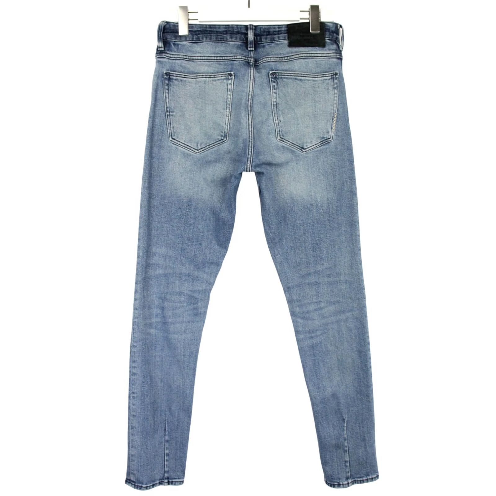 Vintage Neuw Iggy Skinny Jeans Men's W32/L34 Faded Blue Whiskers Buttoned Size US 32 / EU 48 - 2 Thumbnail