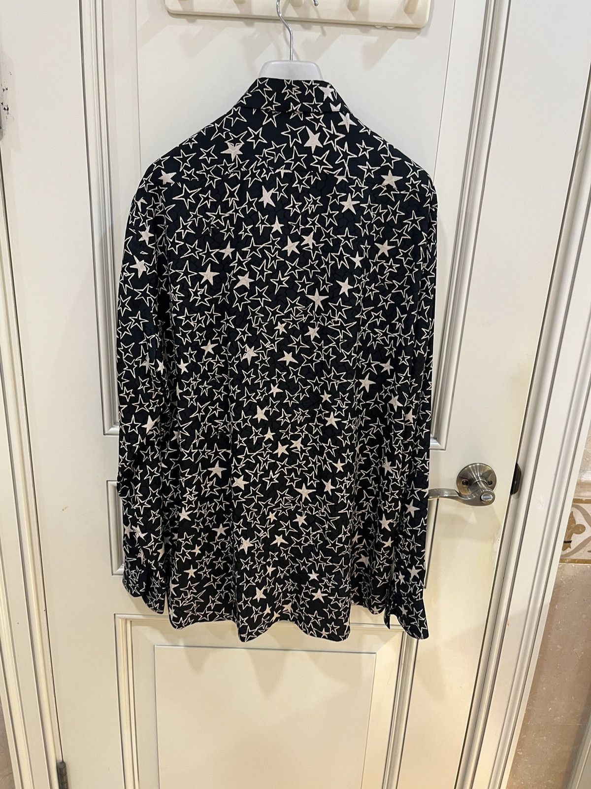 Saint Laurent Paris star print silk shirt collar size 42 Size US L / EU 52-54 / 3 - 11 Thumbnail