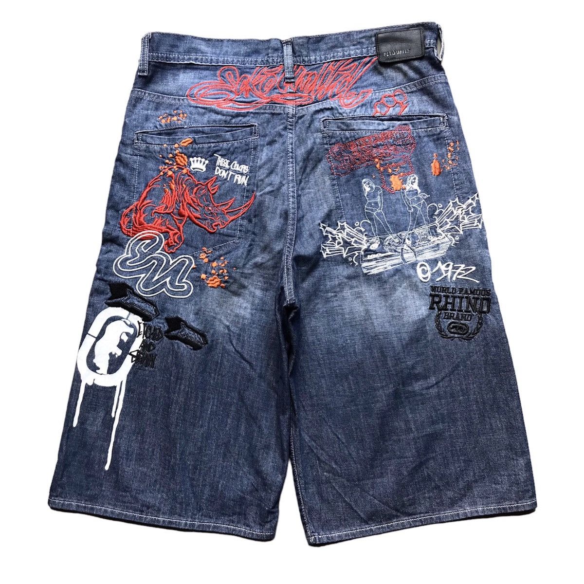 Ecko Unltd. × JNCO Y2K Ecko Embroidered Denim Pants Size US 34 / EU 50 - 1 Thumbnail