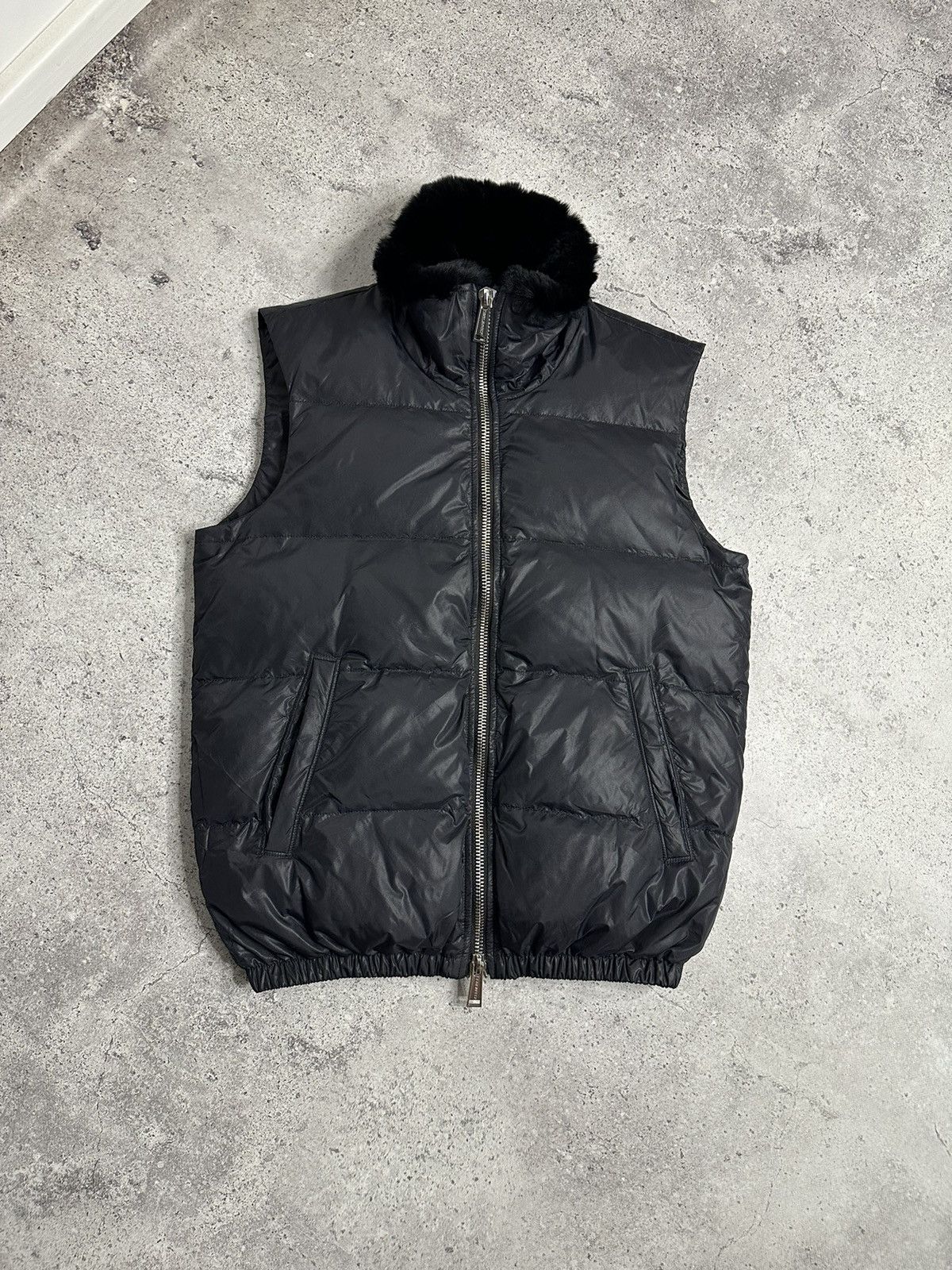 Dsquared2 Dsquared2 FW11 Down Puffer Vest Rabbit Fur On The Collar Size L / US 10 / IT 46 - 3 Thumbnail