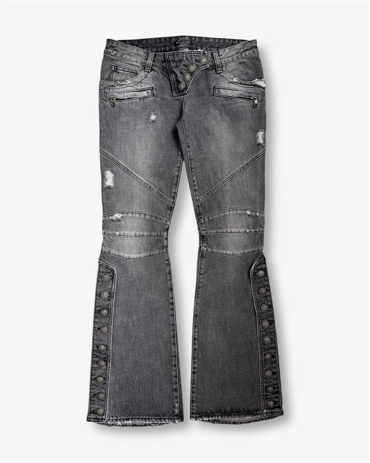 Balmain Decarnin Balmain Homme AW09 Heavy Biker Jeans | Grailed