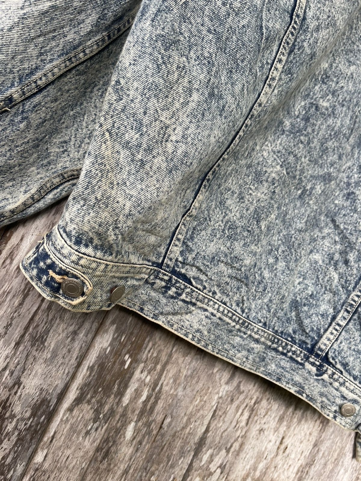 Designer Bell Scott Acid Wash Denim Jacket - Vintage 80s/90s Size US L / EU 52-54 / 3 - 11 Thumbnail
