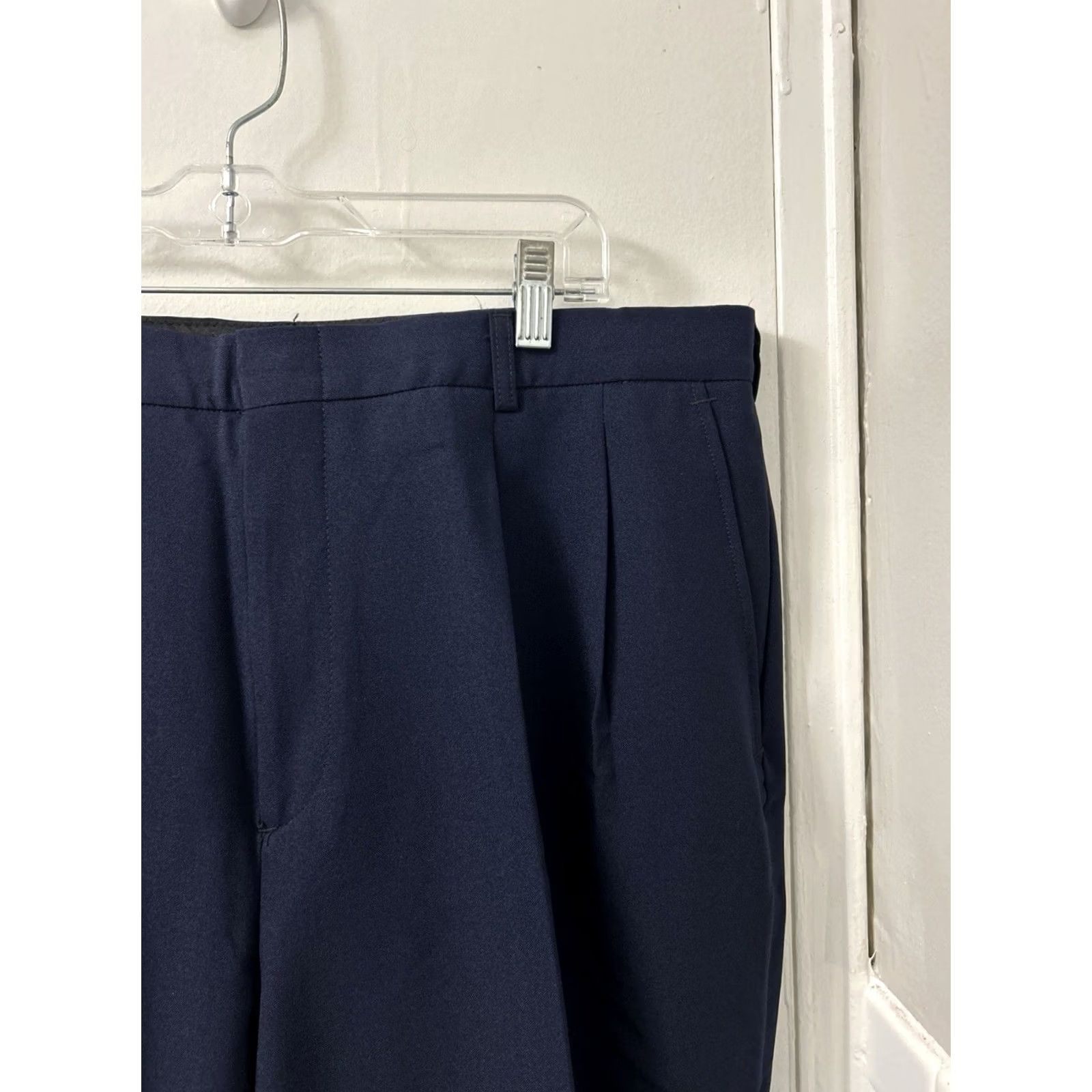Vintage VINTAGE Flying Cross Pants Mens 38x29 Navy Blue Pleated Polyester Trousers Made In USA Mens Pants Navy Blue USPS Postal 40s 50s MPN 10600 Size US 38 / EU 54 - 4 Thumbnail