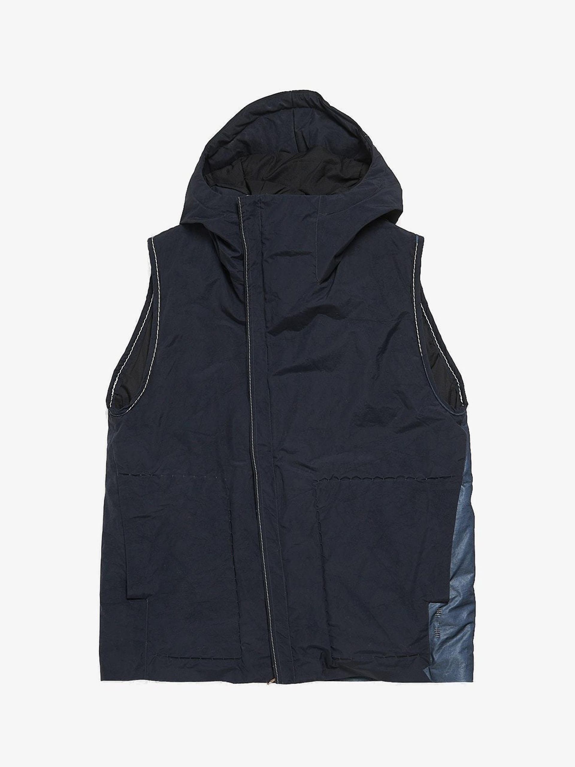 Taichi Murakami Indigo 3 Layer Waterproof Primaloft Hooded Nylon Vest Size US XXL / EU 58 / 5 - 1 Thumbnail