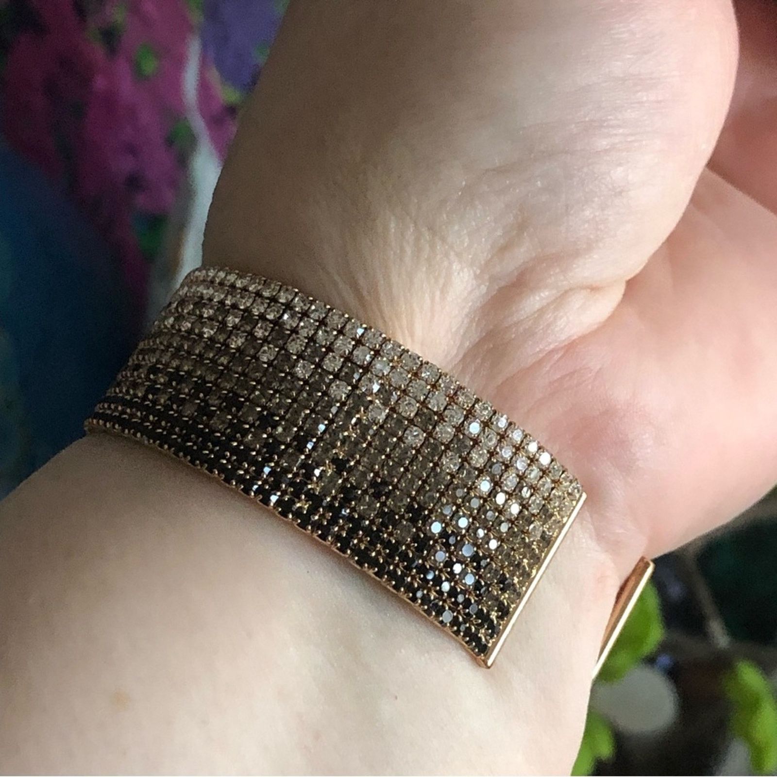 Jewelry Ombré rhinestone crystal cuff bracelet Size ONE SIZE - 7 Thumbnail
