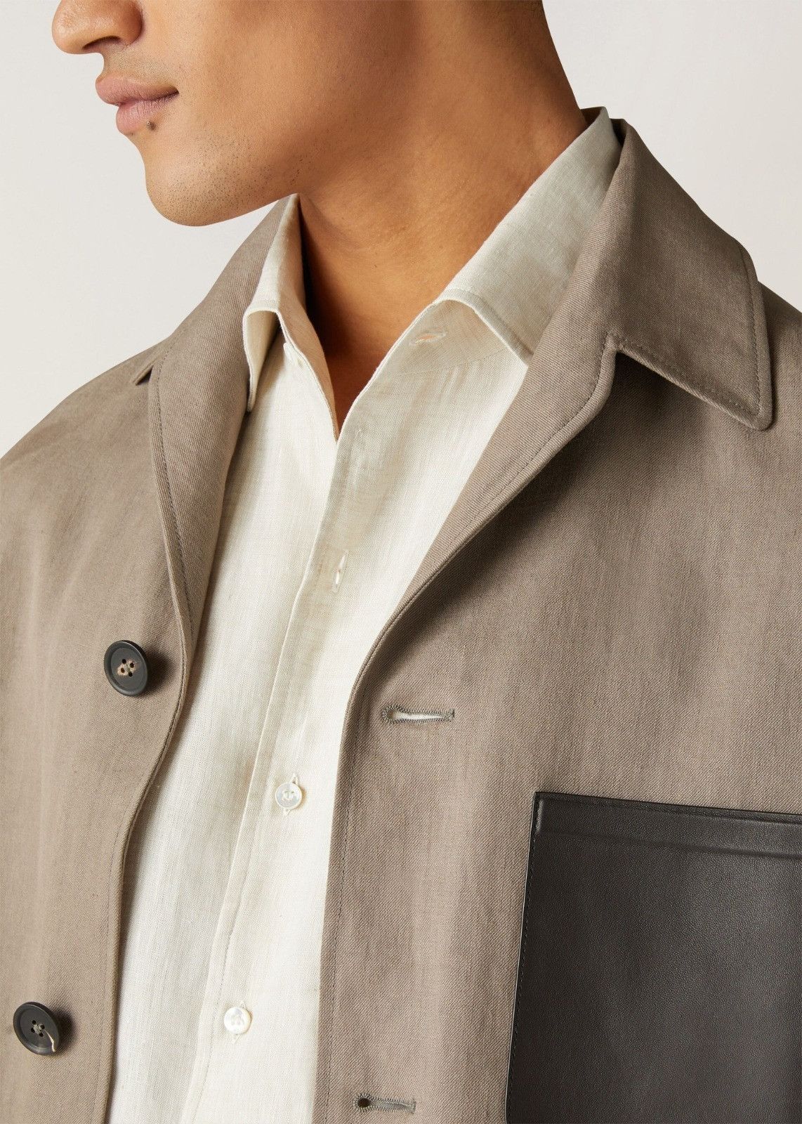 Loro Piana o1srvl11e0924 Andre Overshirt in Grey Size US XL / EU 56 / 4 - 3 Thumbnail