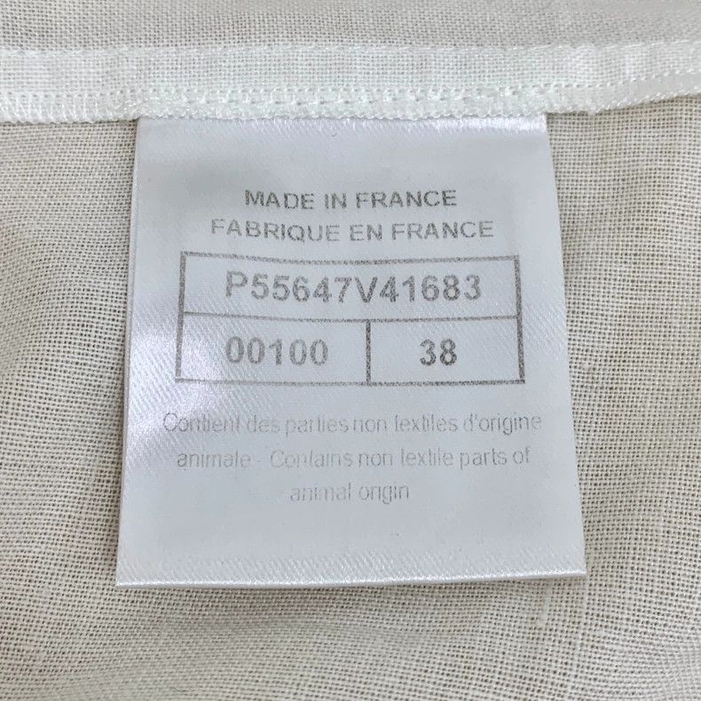 Chanel Chanel White bow linen lapel sleeveless shirt Size XS / US 0-2 / IT 36-38 - 6 Thumbnail