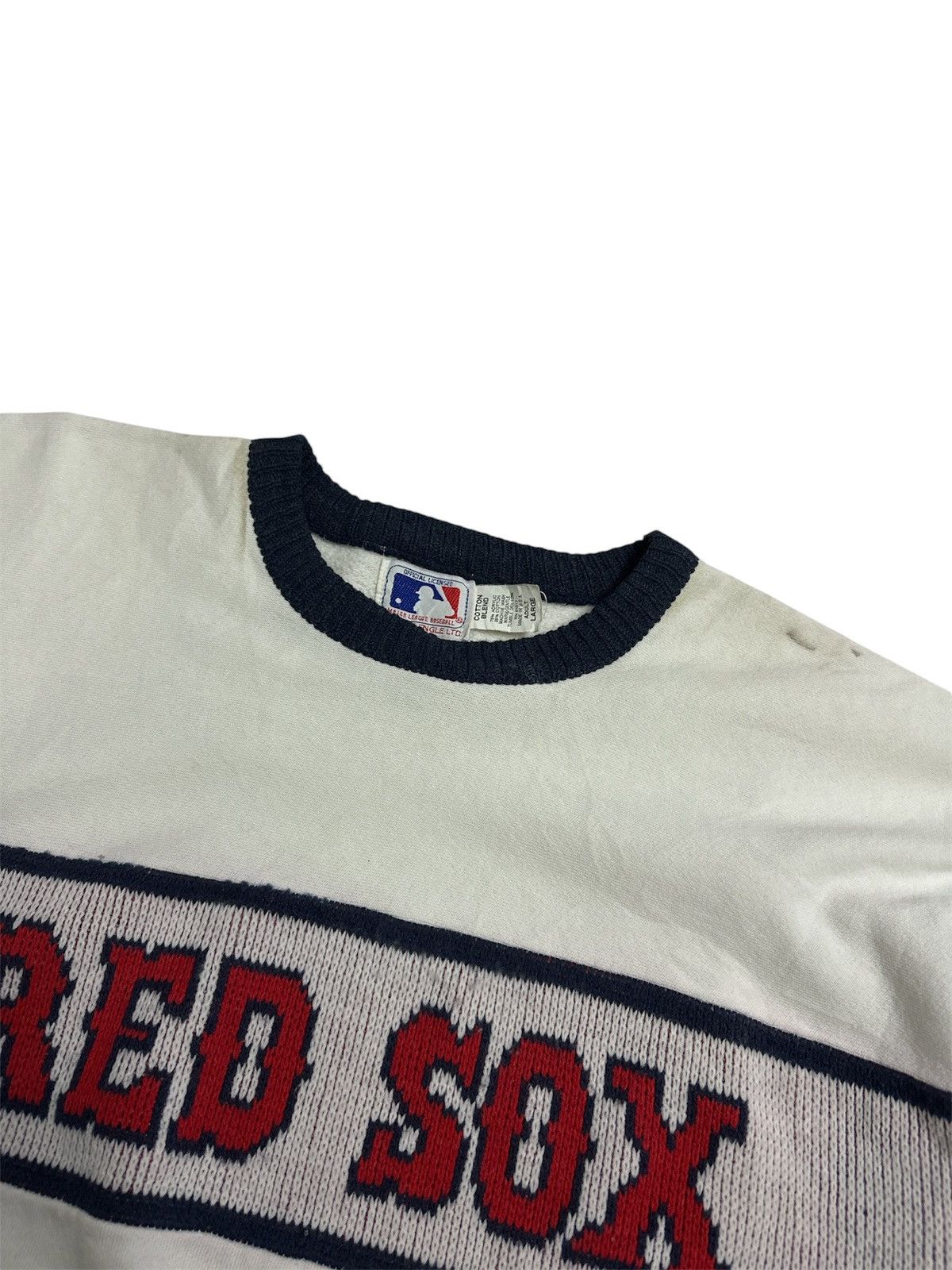 Vintage Crazy Vintage MLB Red Sox Sweatshirt Knit Font Crewneck Size US L / EU 52-54 / 3 - 3 Thumbnail