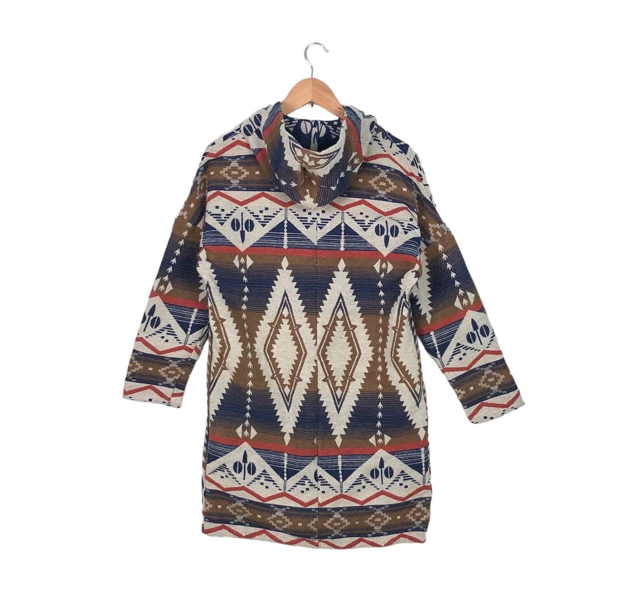 Vintage Vintage Navajo Aztec Native Wool Parka Jacket Hooded Size US M / EU 48-50 / 2 - 2 Thumbnail