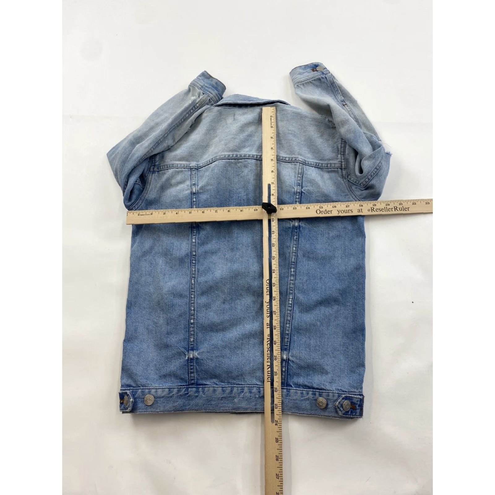 Madewell VINTAGE Madewell Denim Jacket Womens 2XS Blue Distressed Jacket Womens 2XS Blue Distressed Size XXS / US 00 / IT 34 - 6 Thumbnail