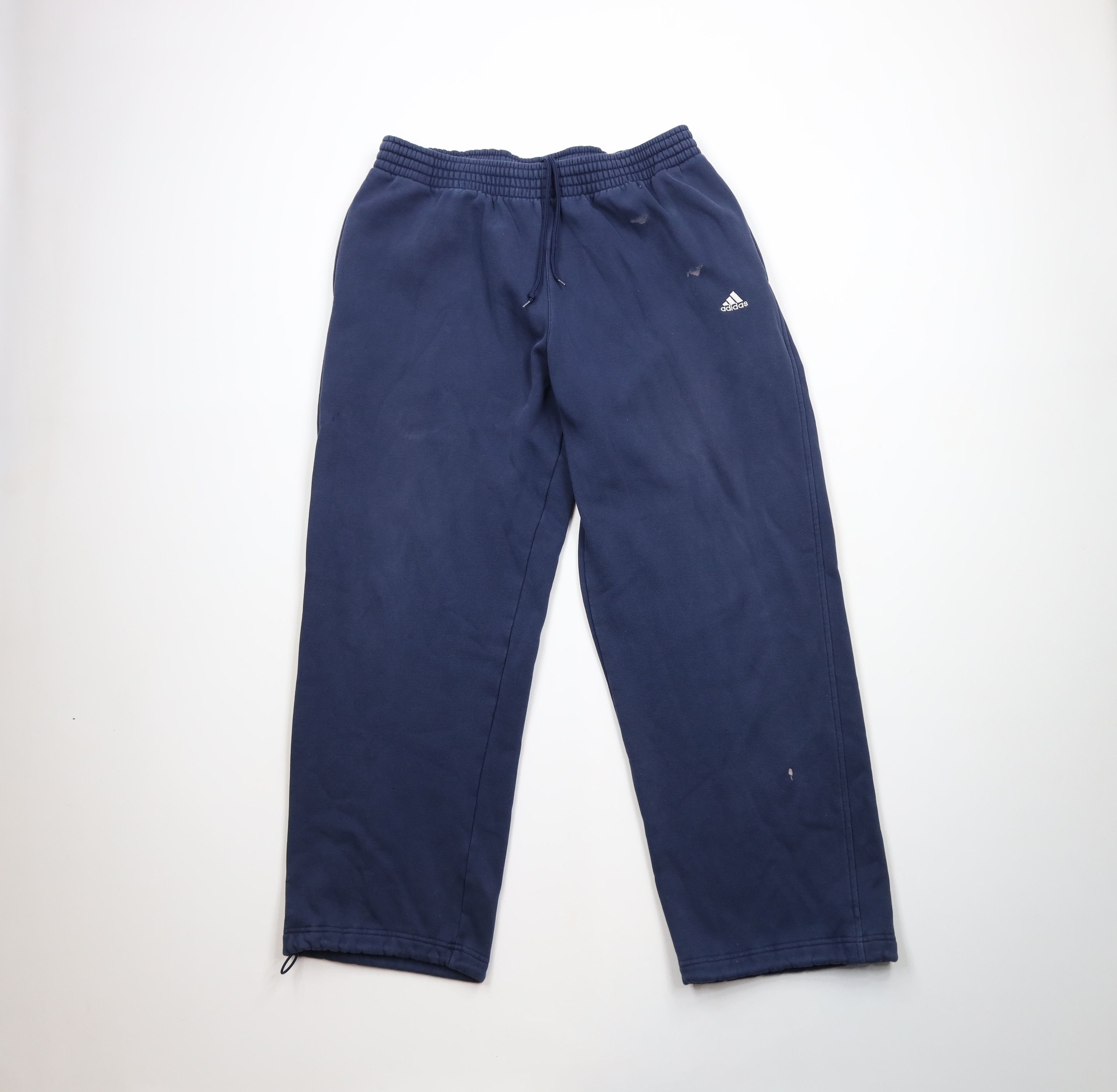 Adidas × Vintage Vintage 90s Y2K Adidas Spell Out Wide Leg Sweatpants Pants Size US 36 / EU 52 - 1 Thumbnail