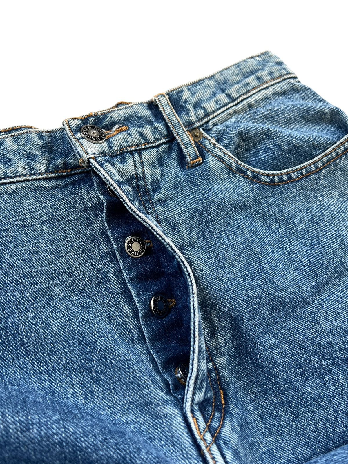 Gaultier Homme Objet × Jean Paul Gaultier Vintage Gaultier Jeans Tapered Washed Denim Size US 29 - 11 Thumbnail