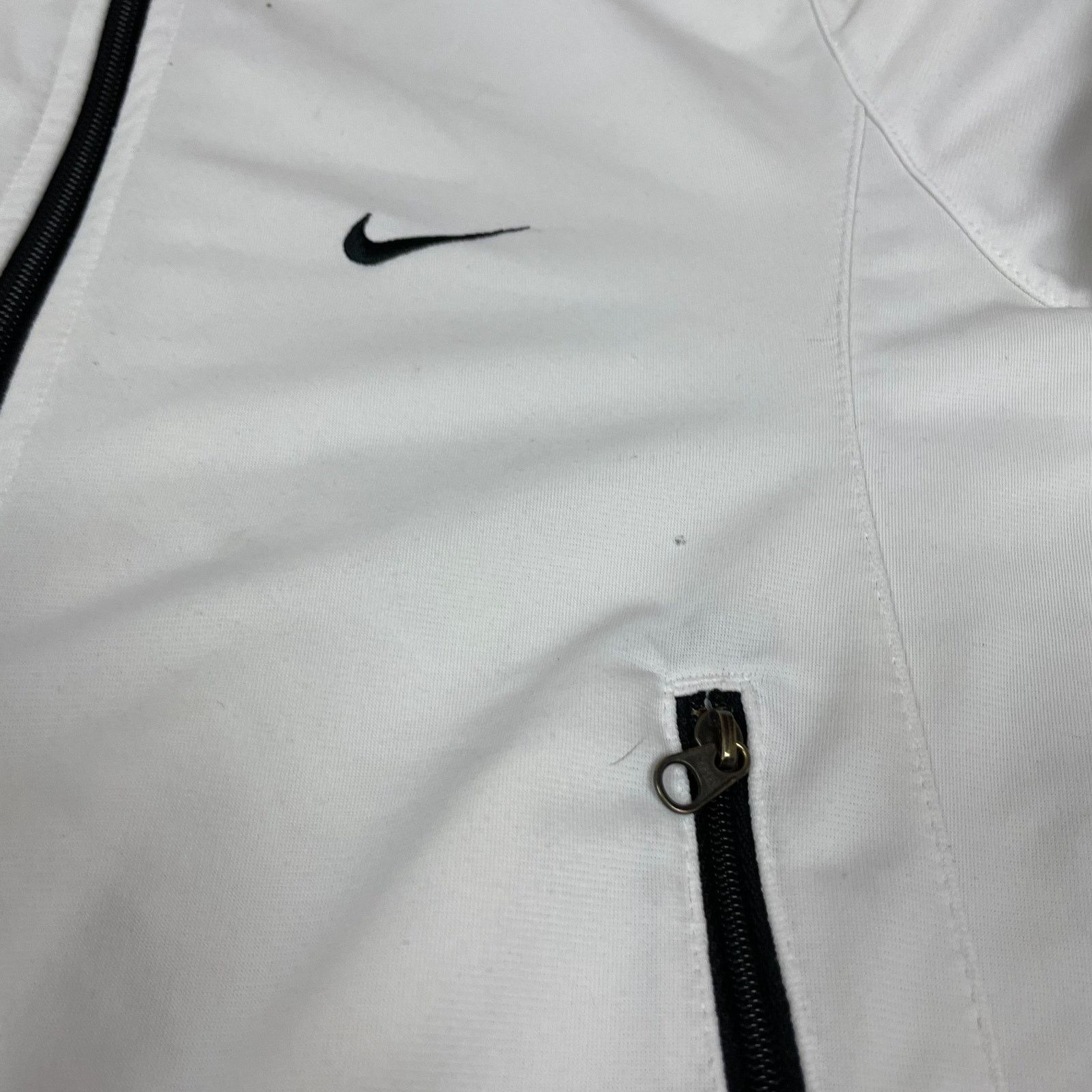 Nike × Vintage Nike Women's White Long Sleeve Full Zip Track Jacket Small Size S / US 4 / IT 40 - 3 Thumbnail