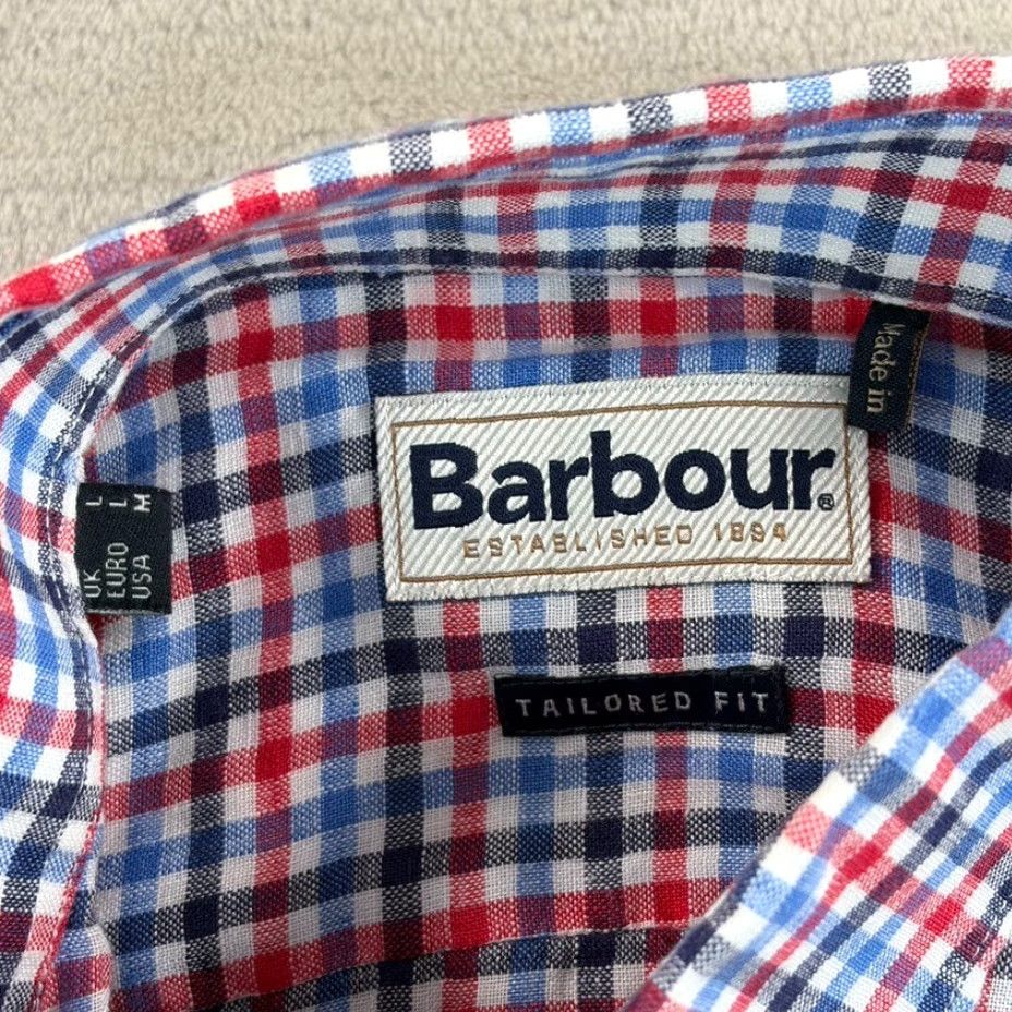 Barbour Barbour Shirt Tailored Fit Multi Gingham Check Men M Linen Button-Up Short Sleeve Collared 100% NEW Size US M / EU 48-50 / 2 - 2 Thumbnail