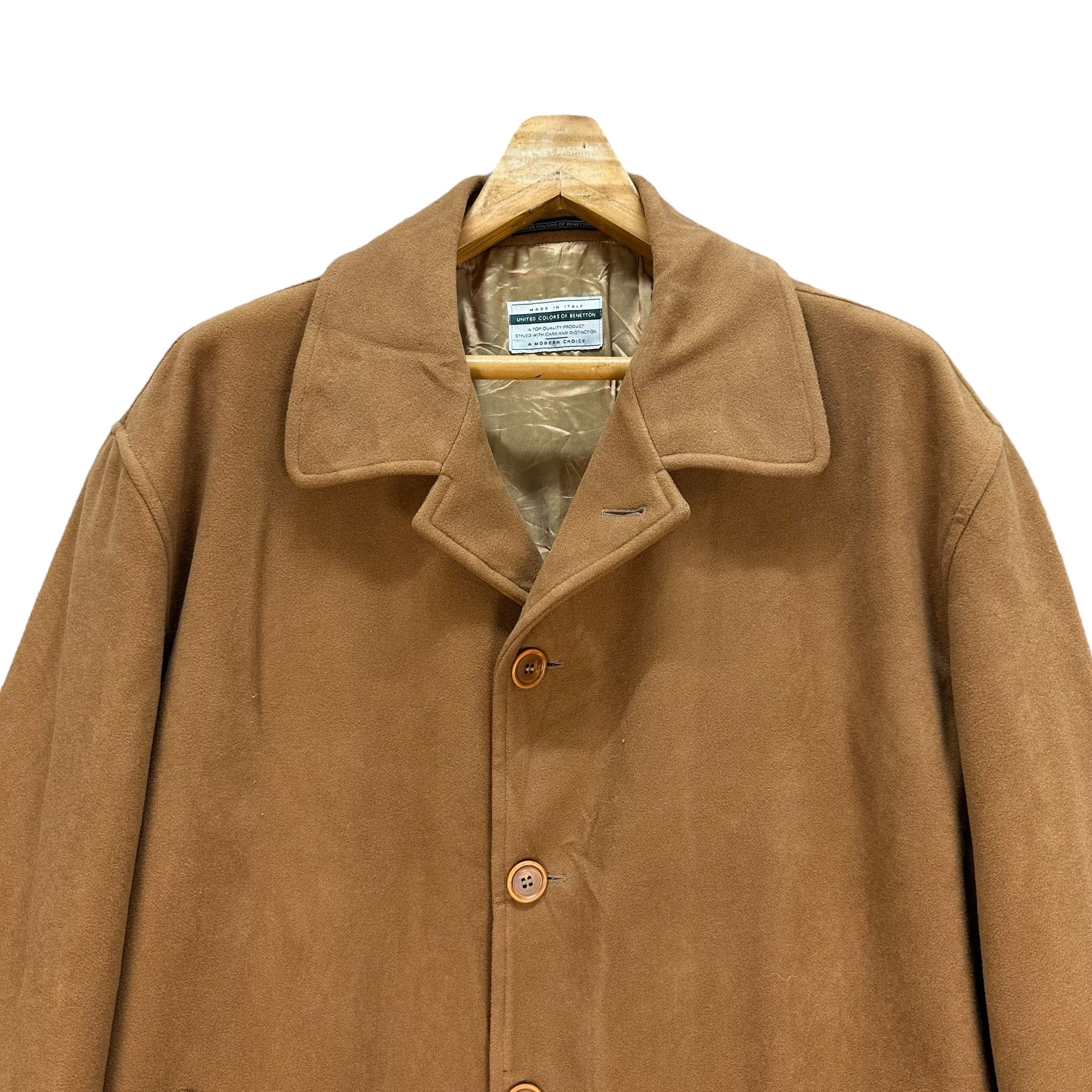 United Colors Of Benetton United Colors Of Benetton Wool Overcoat Long Coat #A16-0395 Size US M / EU 48-50 / 2 - 2 Thumbnail