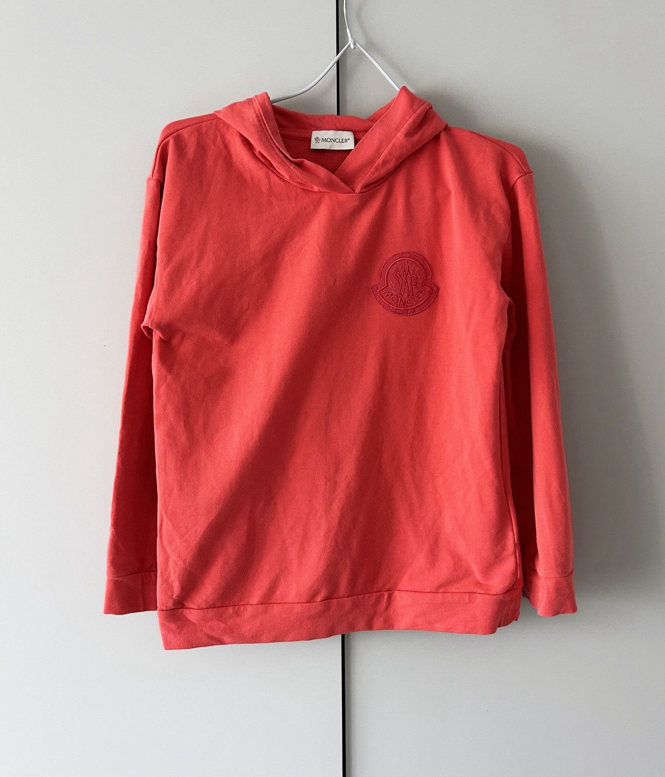 Moncler Moncler red coral girl hoodie size 10 anna 140cm Size XXS / US 00 / IT 34 - 1 Thumbnail