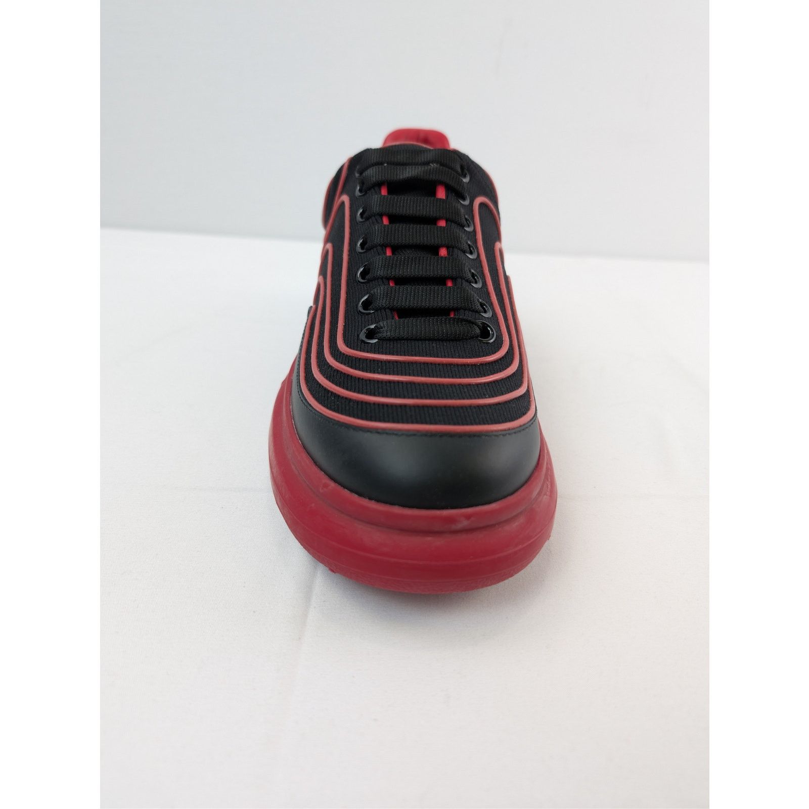 Alexander McQueen o1rshd1 Waves Knit Sneakers in Black/Red/White 43 Size US 10 / EU 43 - 14 Thumbnail