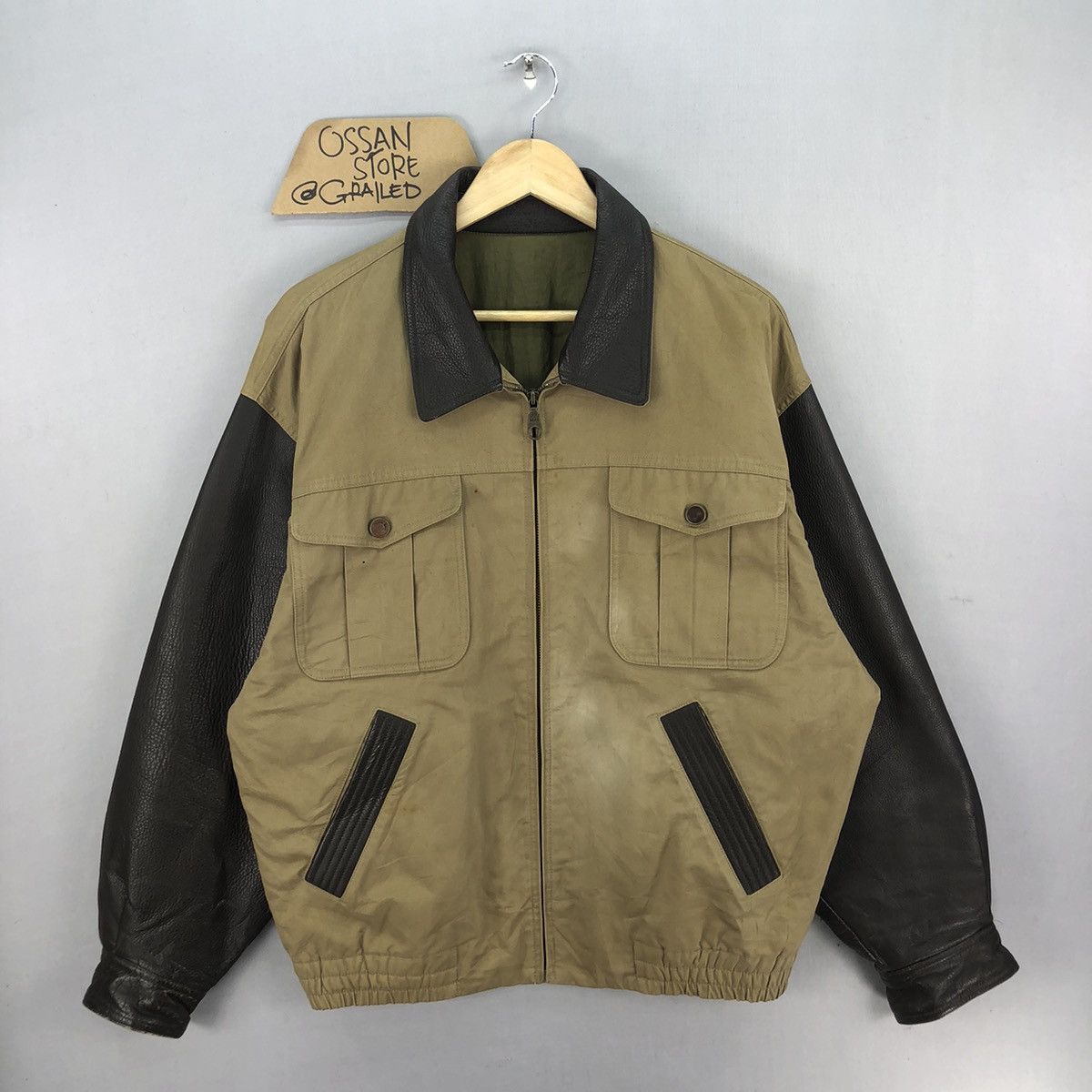 Bjorn Borg Vintage 90’s Bjorn Borg Leather Sleeve Jacket Size US XXL / EU 58 / 5 - 1 Thumbnail