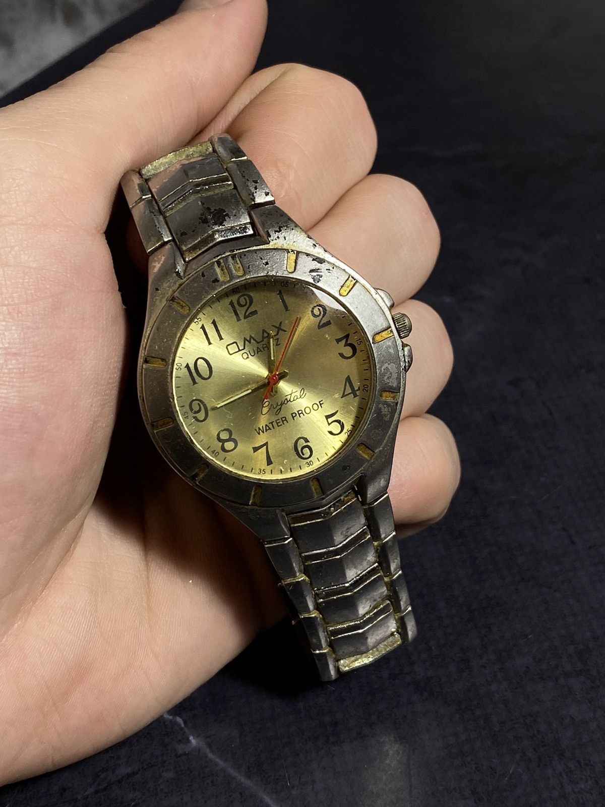 Vintage OMAX Gold Dial Quartz Watch - Vintage Style Size ONE SIZE - 5 Thumbnail