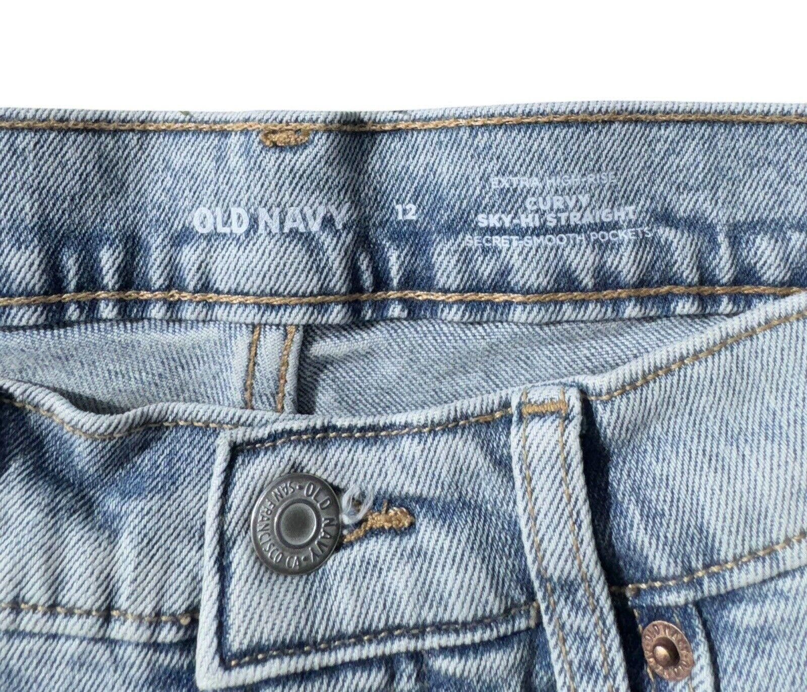 Old Navy Old Navy Womens Curvy Ski High Straight Jeans Sz 12 MSRP $50 Size 34" / US 12 / IT 48 - 7 Thumbnail