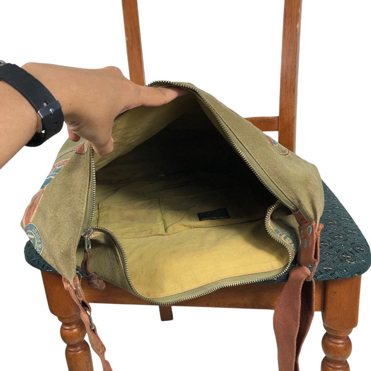 Japanese Brand 📌Vintage Sling Bag Earth Made Overprint Design Streetwear Size ONE SIZE - 10 Thumbnail