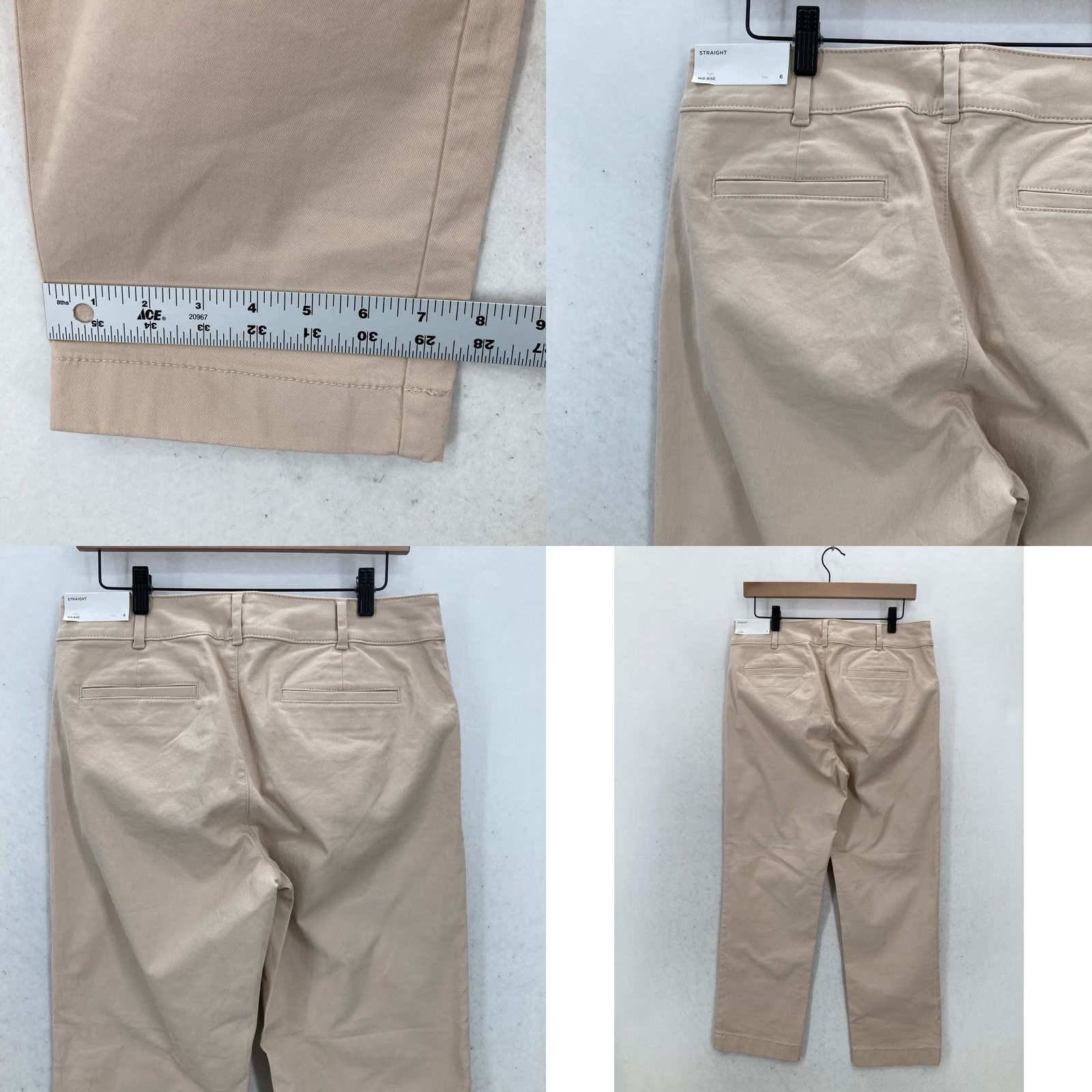 Loft LOFT Outlet Pants Women's 6 Khaki Beige Stretch Straight Leg Casual Preppy Size 28" / US 6 / IT 42 - 9 Thumbnail