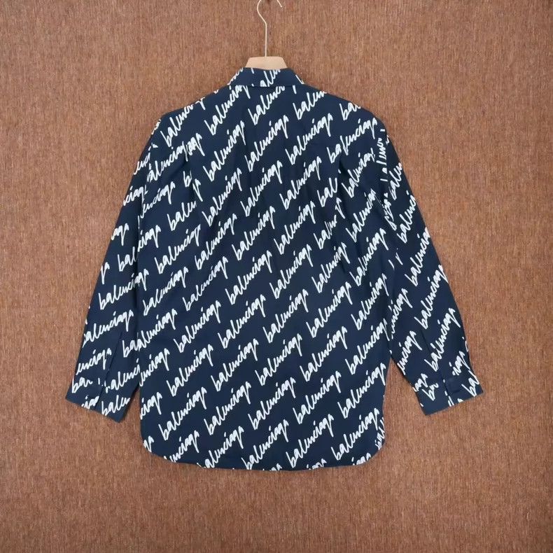 Balenciaga Balenciaga size 36 Blue Graffiti Printed Shirt Size S / US 4 / IT 40 - 2 Thumbnail