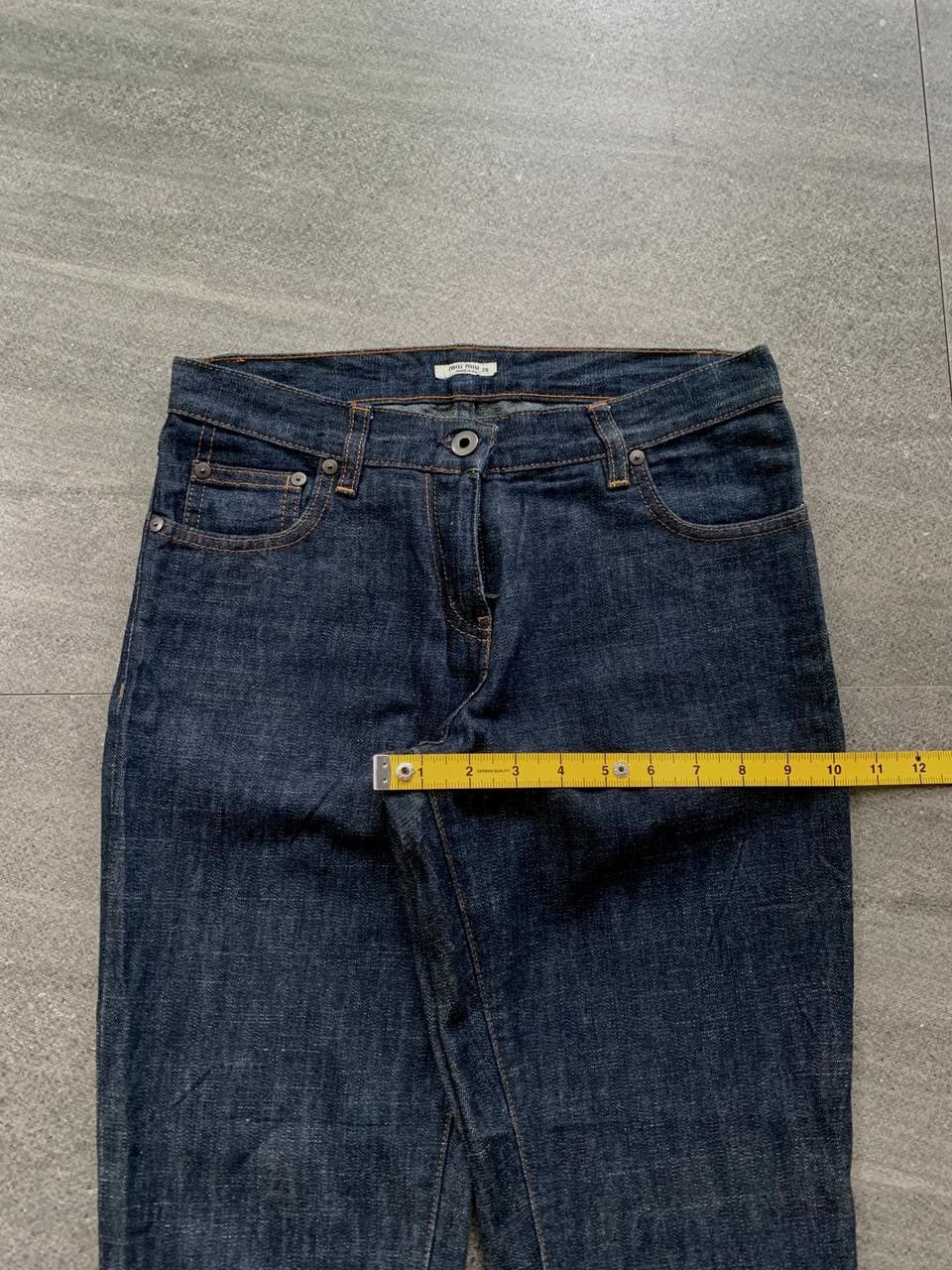 Miu Miu 2000s Flared Indigo Denim Jeans Size 27" / US 4 / IT 40 - 13 Thumbnail