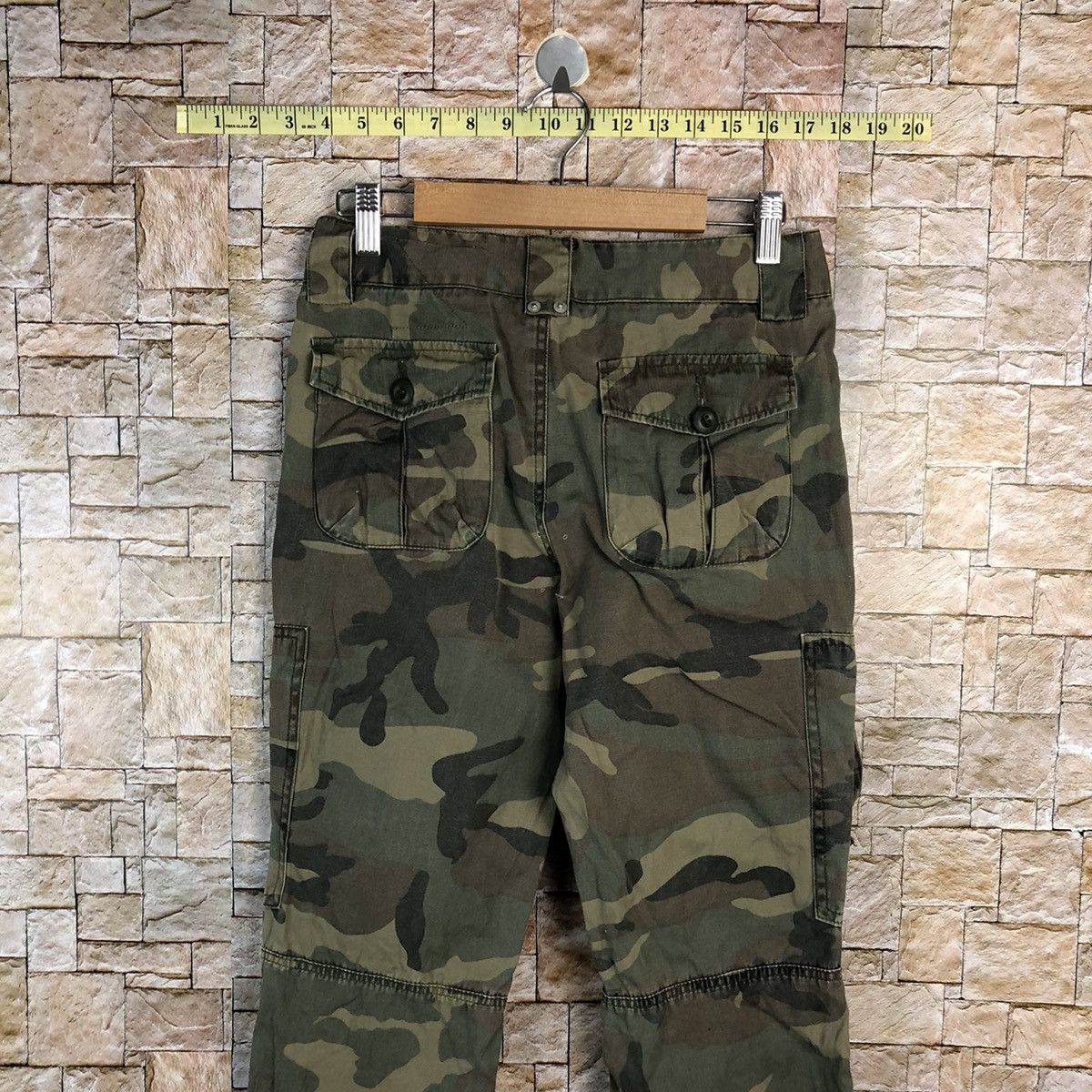 Japanese Brand As Know Is De Base Camo Green Cargo Multipocket Pants #A595 Size 28" / US 6 / IT 42 - 17 Thumbnail