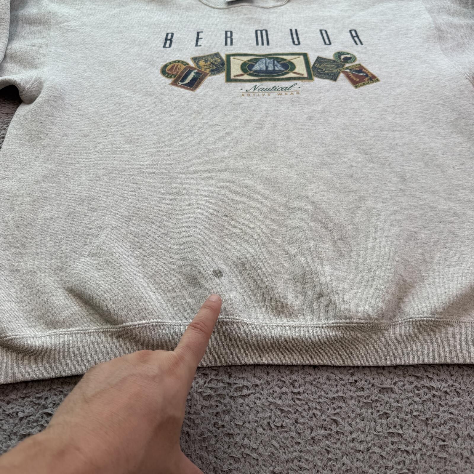 Hanes Vintage Bermuda Nautical Crewneck Sweatshirt XL Tourist 90s Size US XL / EU 56 / 4 - 5 Thumbnail