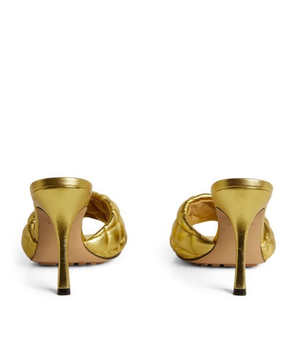Bottega Veneta o1bcso1str0924 Padded Mule in Gold Size US 11 / IT 41 - 3 Thumbnail
