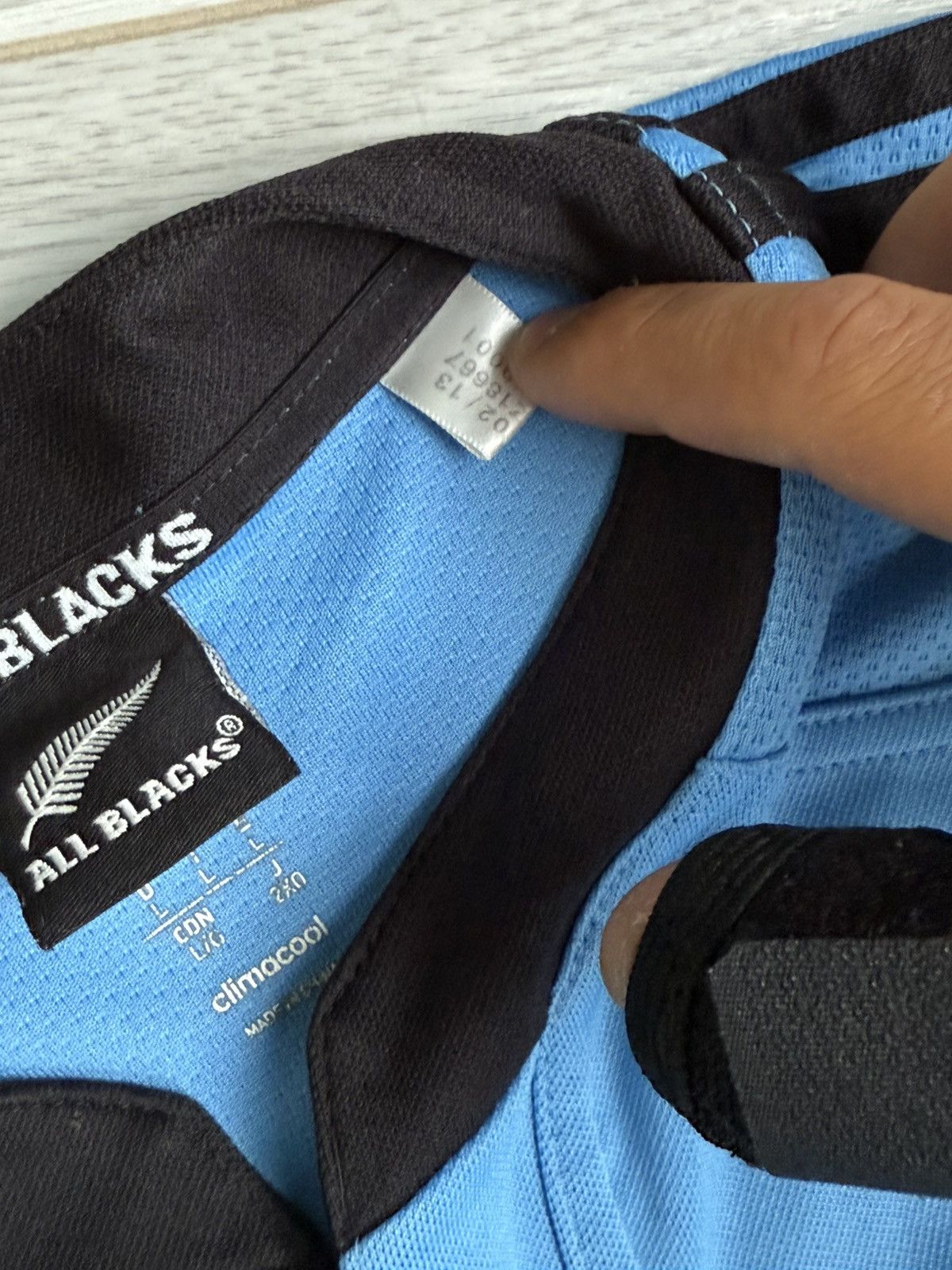 Adidas All Blacks Adidas Rugby Shirt Blue AIG Sponsor New Zealand Size US L / EU 52-54 / 3 - 3 Thumbnail