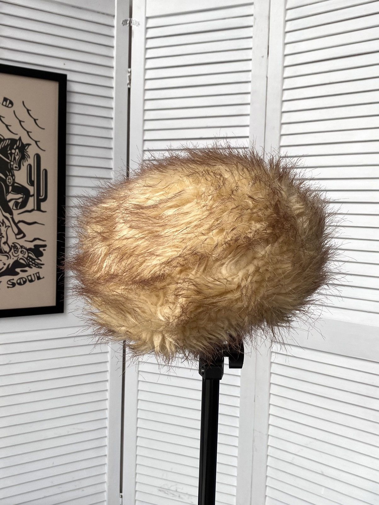 Designer × Vintage Vintage Fuzzy Hat Real Fur Beret Style Y2K Yeti Size ONE SIZE - 7 Thumbnail