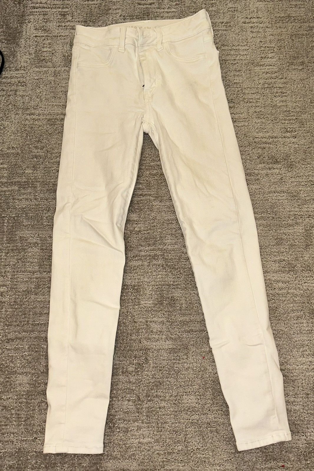 American Eagle Outfitters american eagle white skinny jeans short length Size 24" / US 00 / IT 34 - 2 Thumbnail