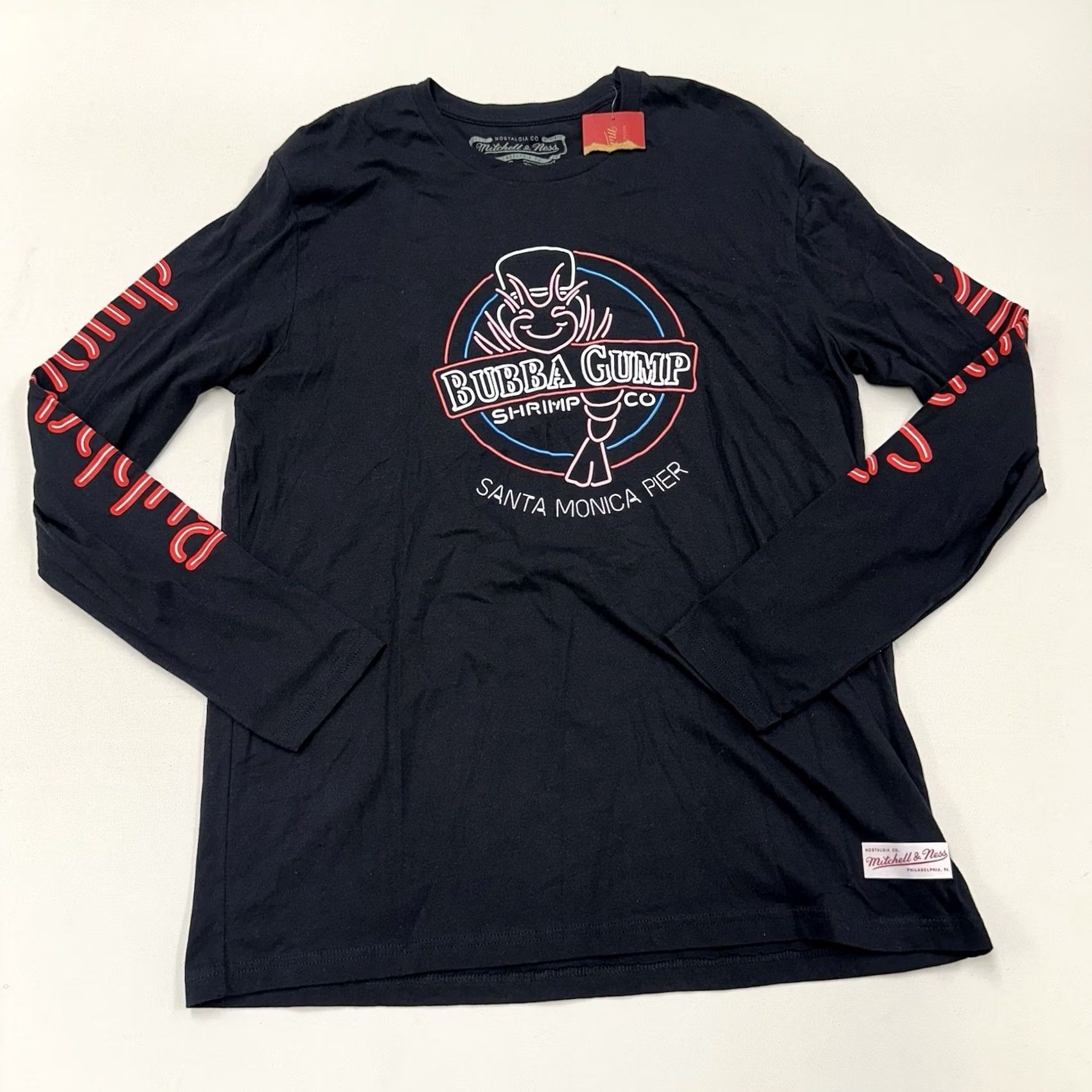 Mitchell & Ness Mitchell & Ness Bubba Gump Shrimp Neon Graphic Black Shirt Mens XL NWT Size US XL / EU 56 / 4 - 2 Thumbnail