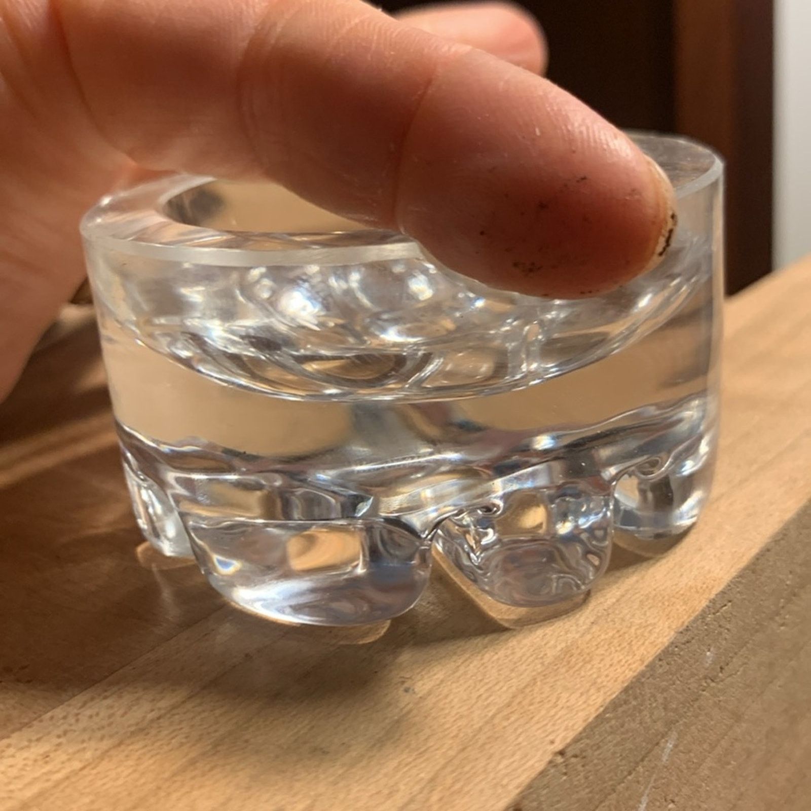 Vintage Midcentury crystal trinket dish ashtray Scandinavia Finland Size ONE SIZE - 3 Thumbnail