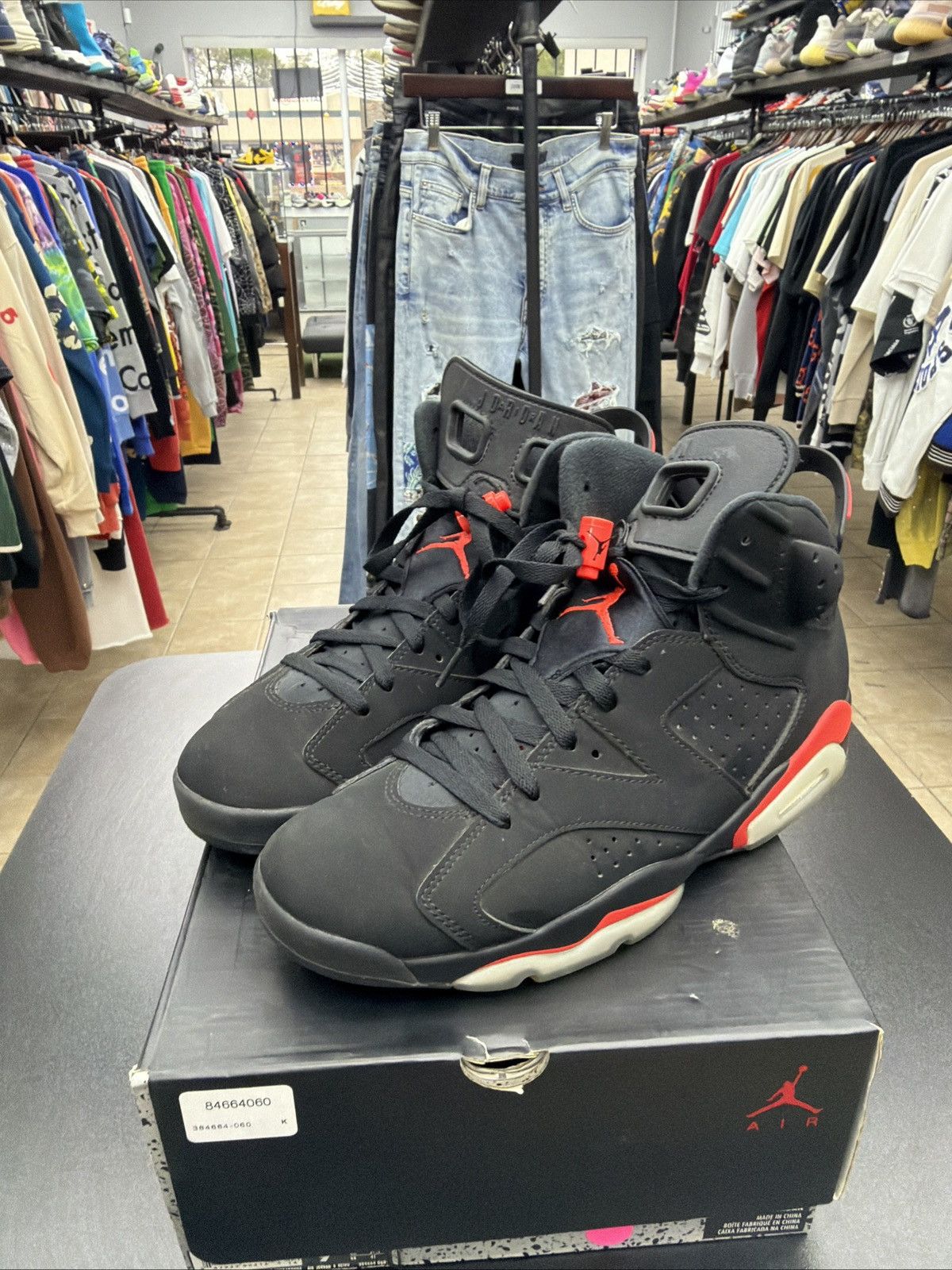 Jordan Brand Air Jordan 6 Retro Black Infrared 2019 Men's Size 9.5 OG All Size US 9.5 / EU 42-43 - 14 Thumbnail