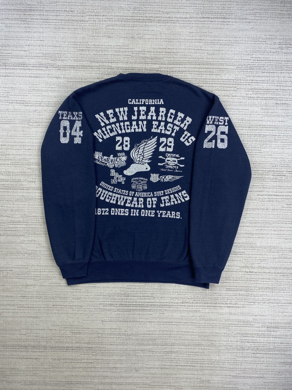 Japanese Brand Vintage New Jearger Michigan Back Hit Print Sweatshirt Size US XL / EU 56 / 4 - 2 Thumbnail