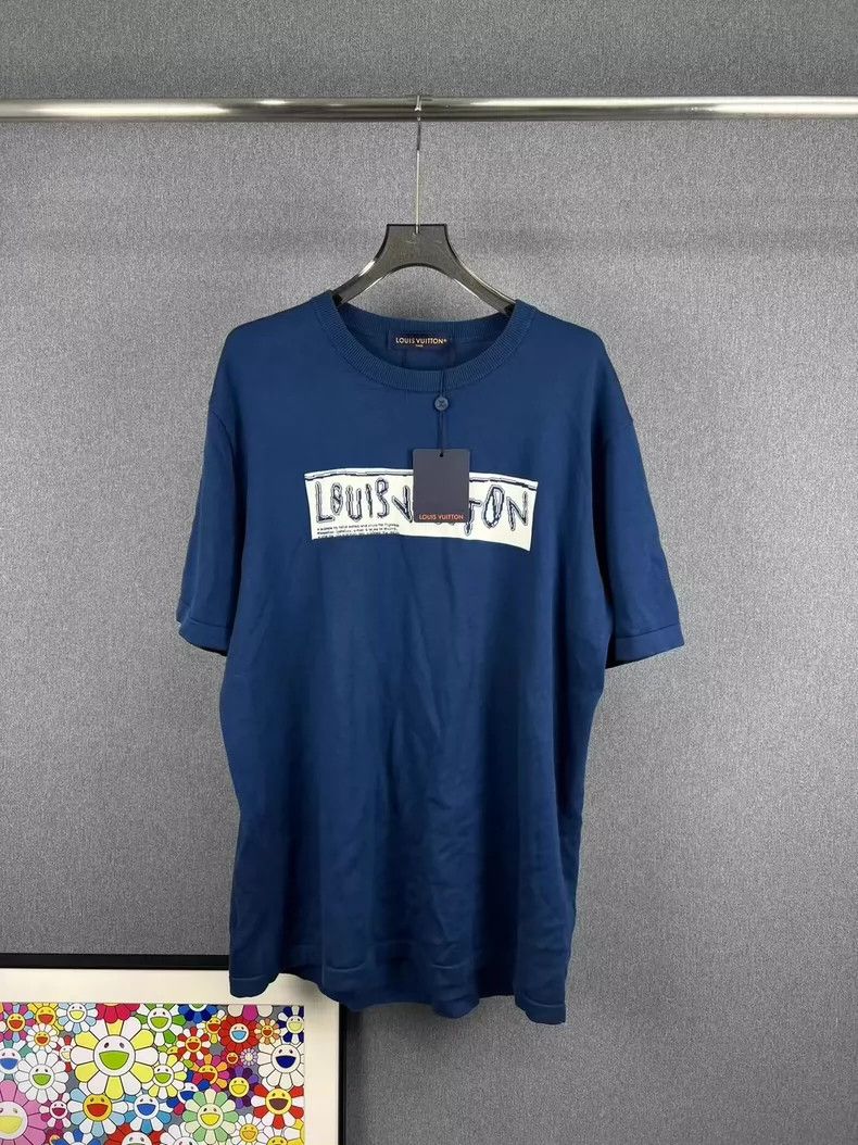 Louis Vuitton louis vuitton size 4l Dark blue letter LOGO knitted short Size US M / EU 48-50 / 2 - 1 Thumbnail