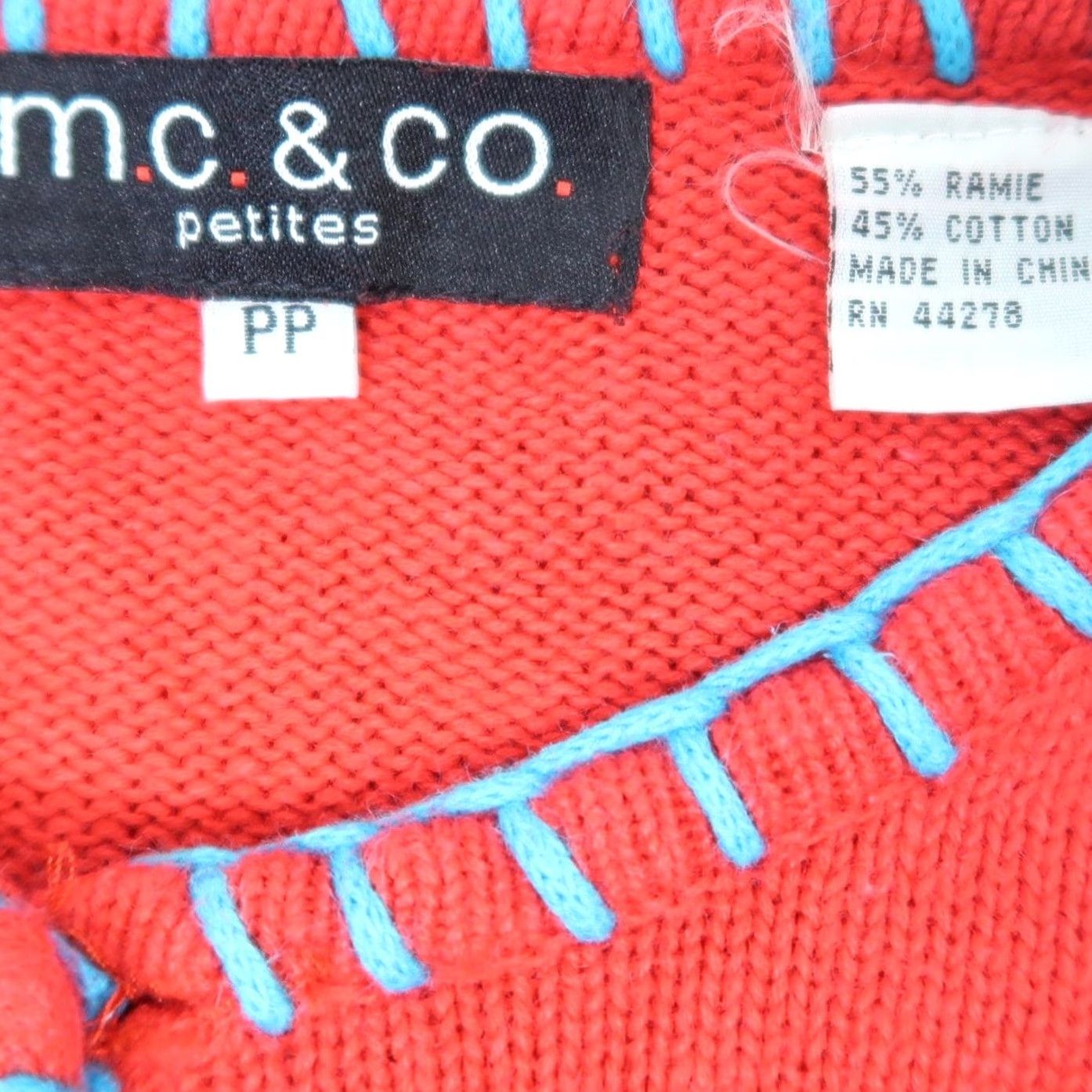 CO VINTAGE 90s M.C. & Co Red Cat Embroidered Cardigan Sweater S Womens Short Sleeve Knit Cotton Ramie Beaded Casual Spring Summer 90s Cats motif Size S / US 4 / IT 40 - 7 Thumbnail