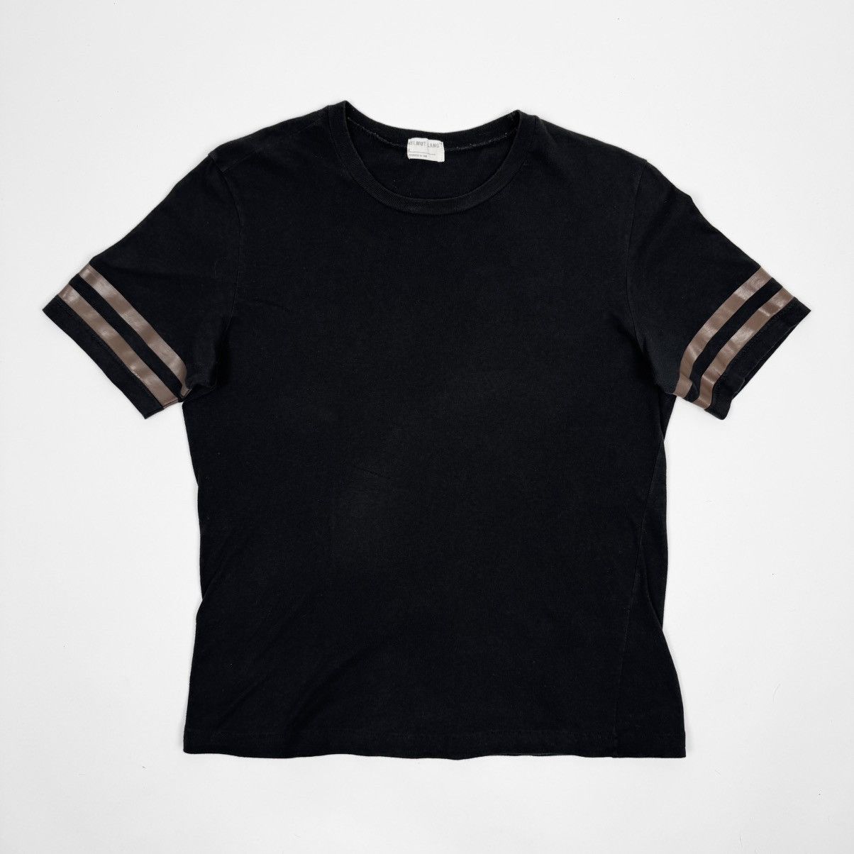 Helmut Lang Helmut Lang 1996 Black Logo Print Backstage Press T-Shirt Size US M / EU 48-50 / 2 - 2 Thumbnail